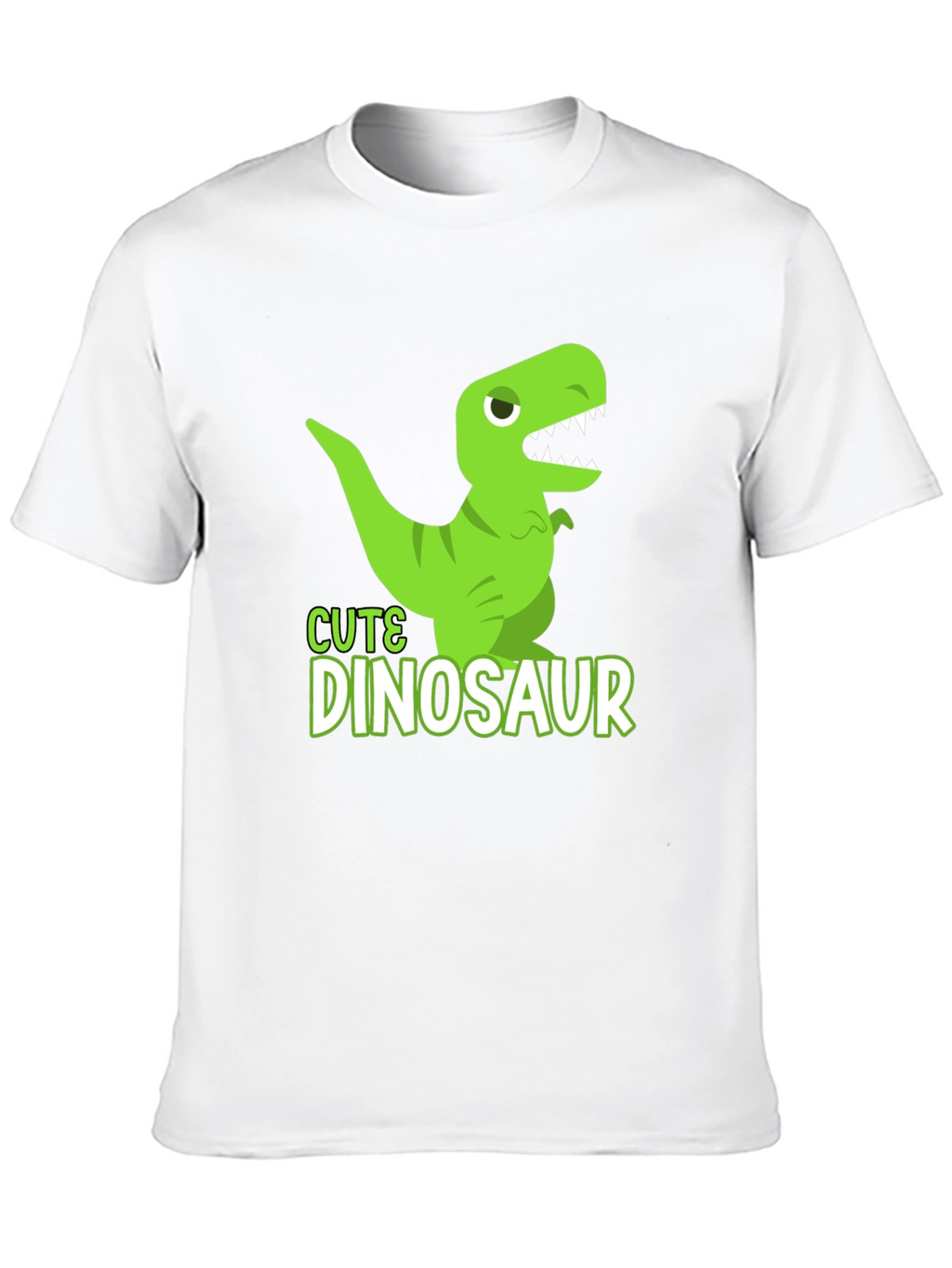 Cute Dinosaur Graphic T-Shirt - Black