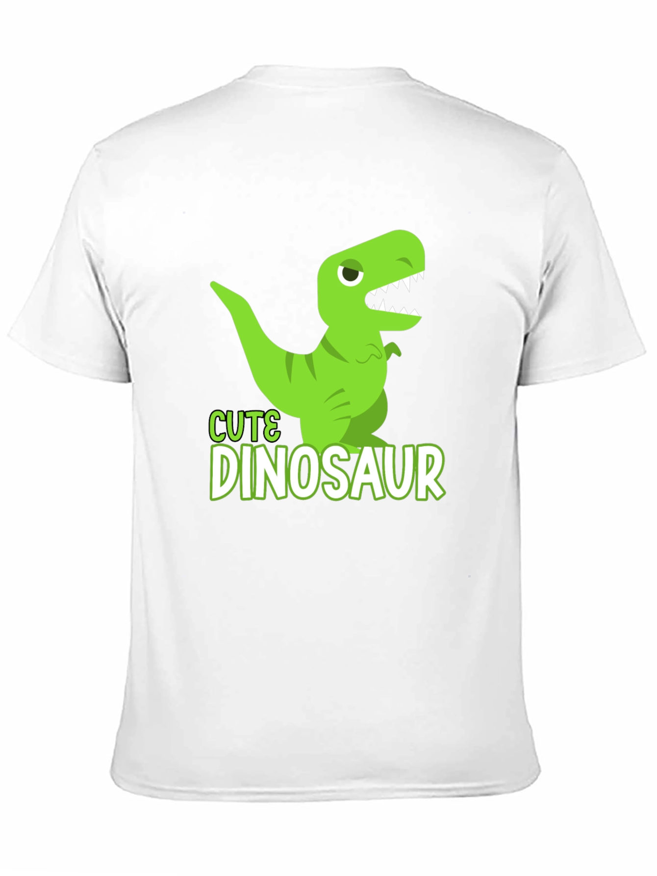 Cute Dinosaur Graphic T-Shirt - Black