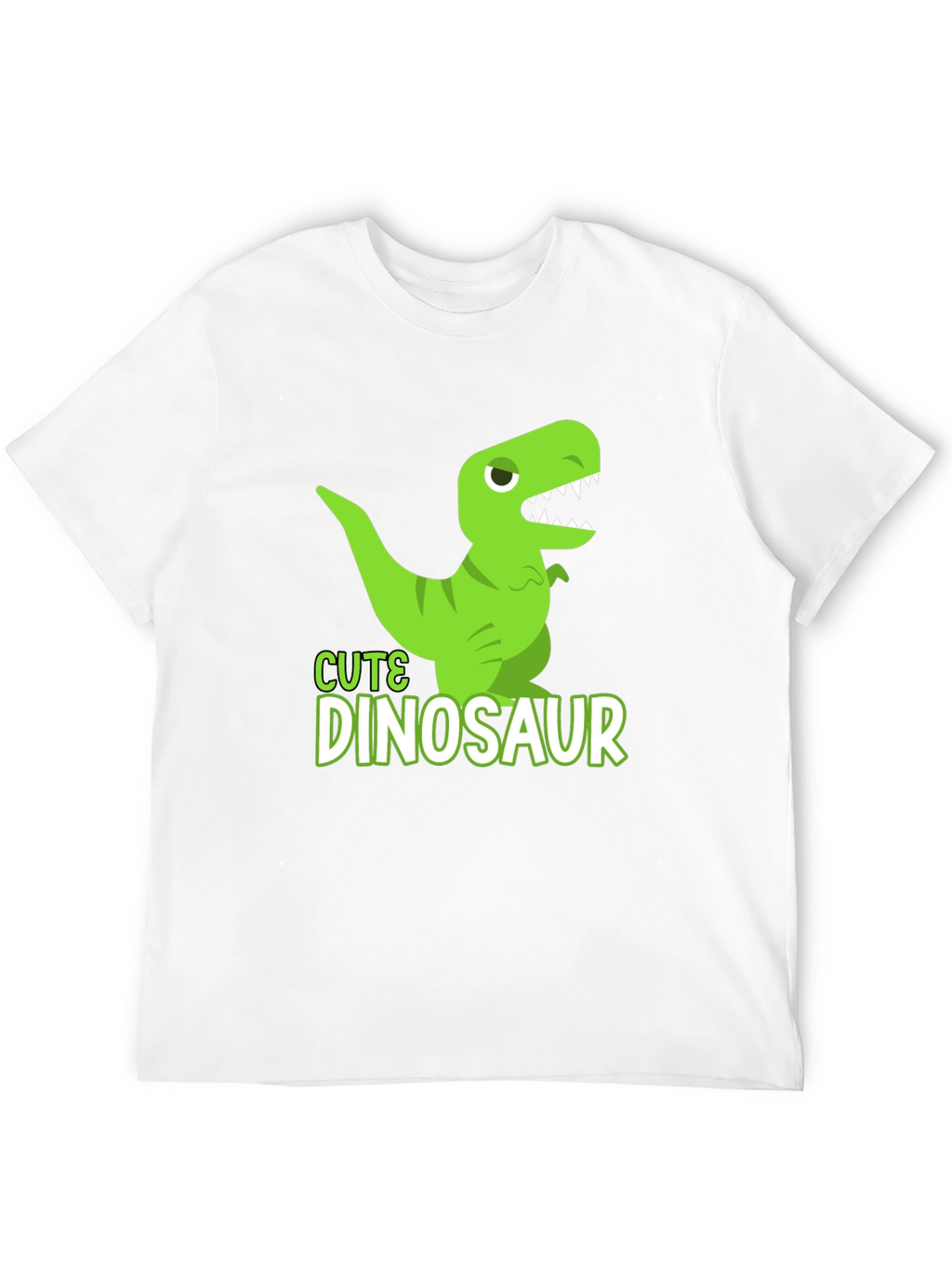Cute Dinosaur Graphic T-Shirt - Black