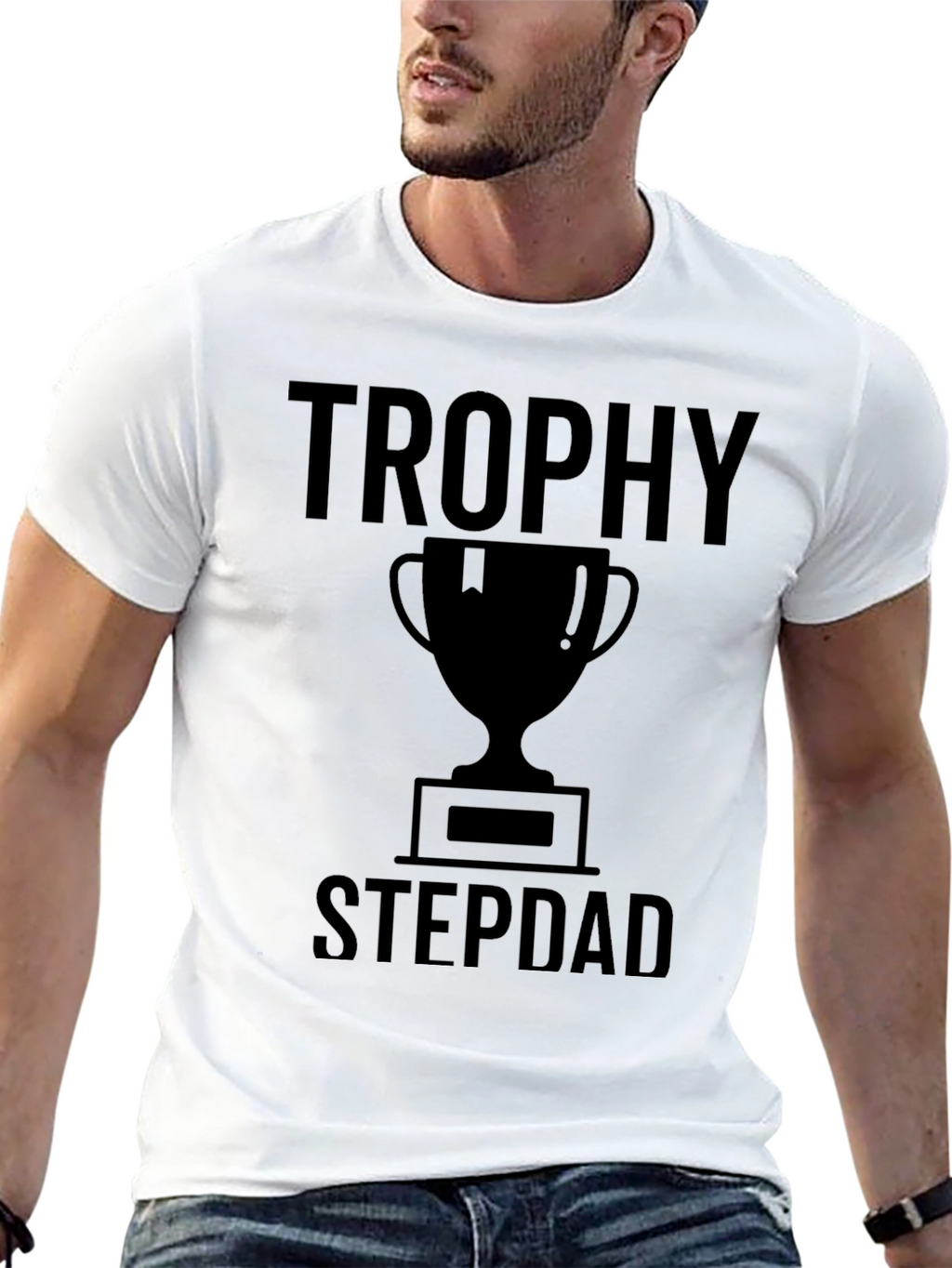 Trophy Stepdad Graphic T-Shirt