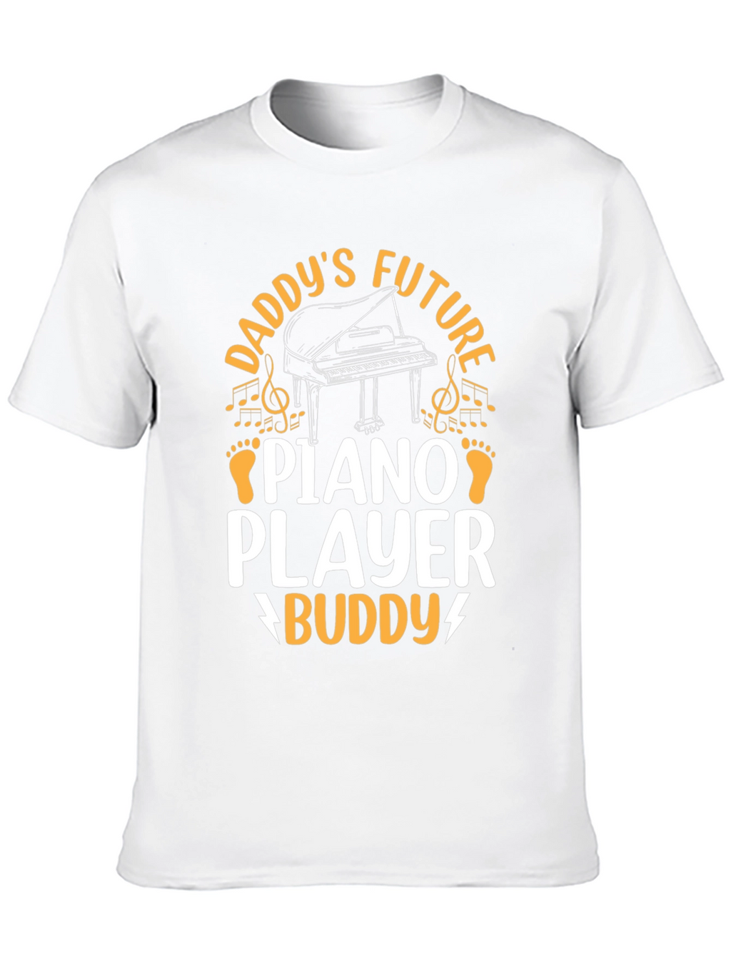 Daddys Future Piano Player Buddy Black T-Shirt