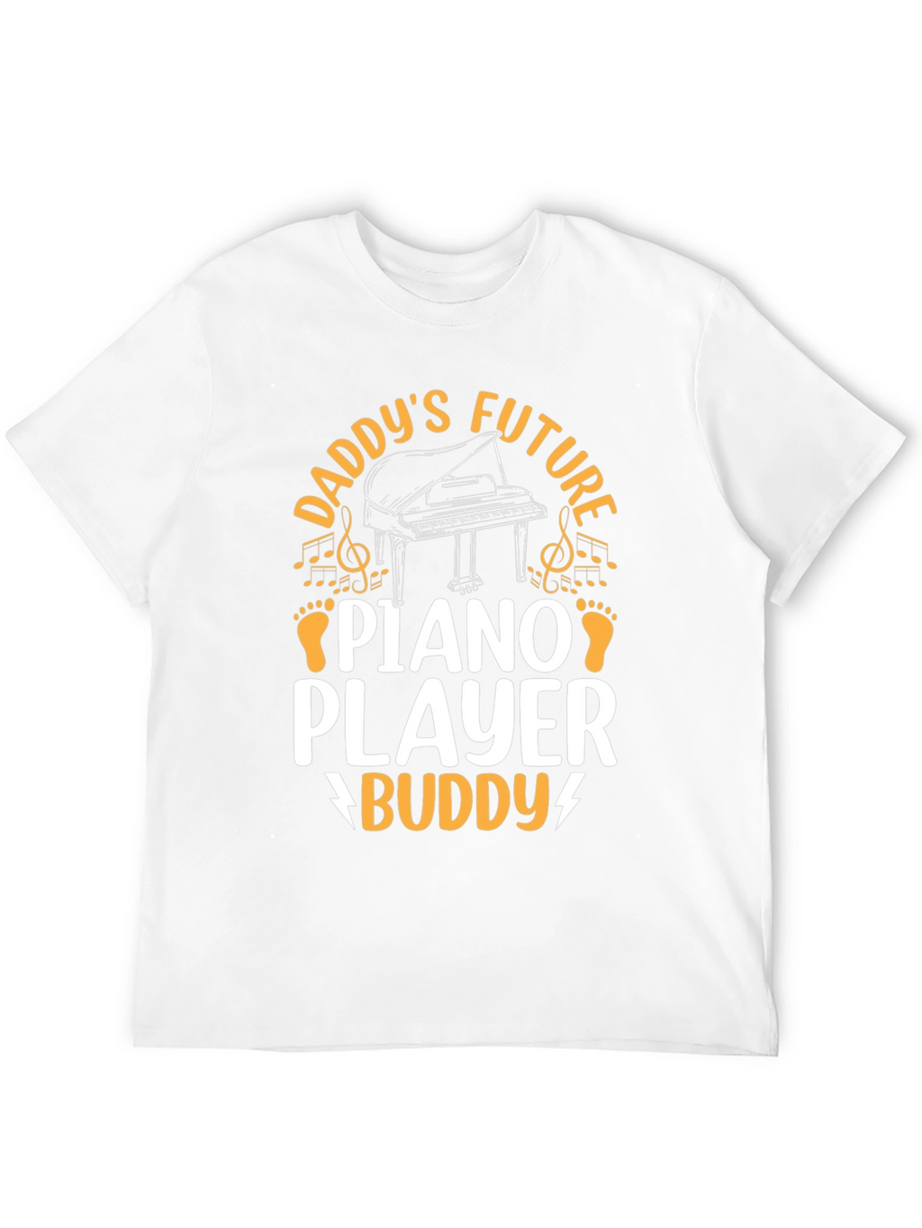 Daddys Future Piano Player Buddy Black T-Shirt