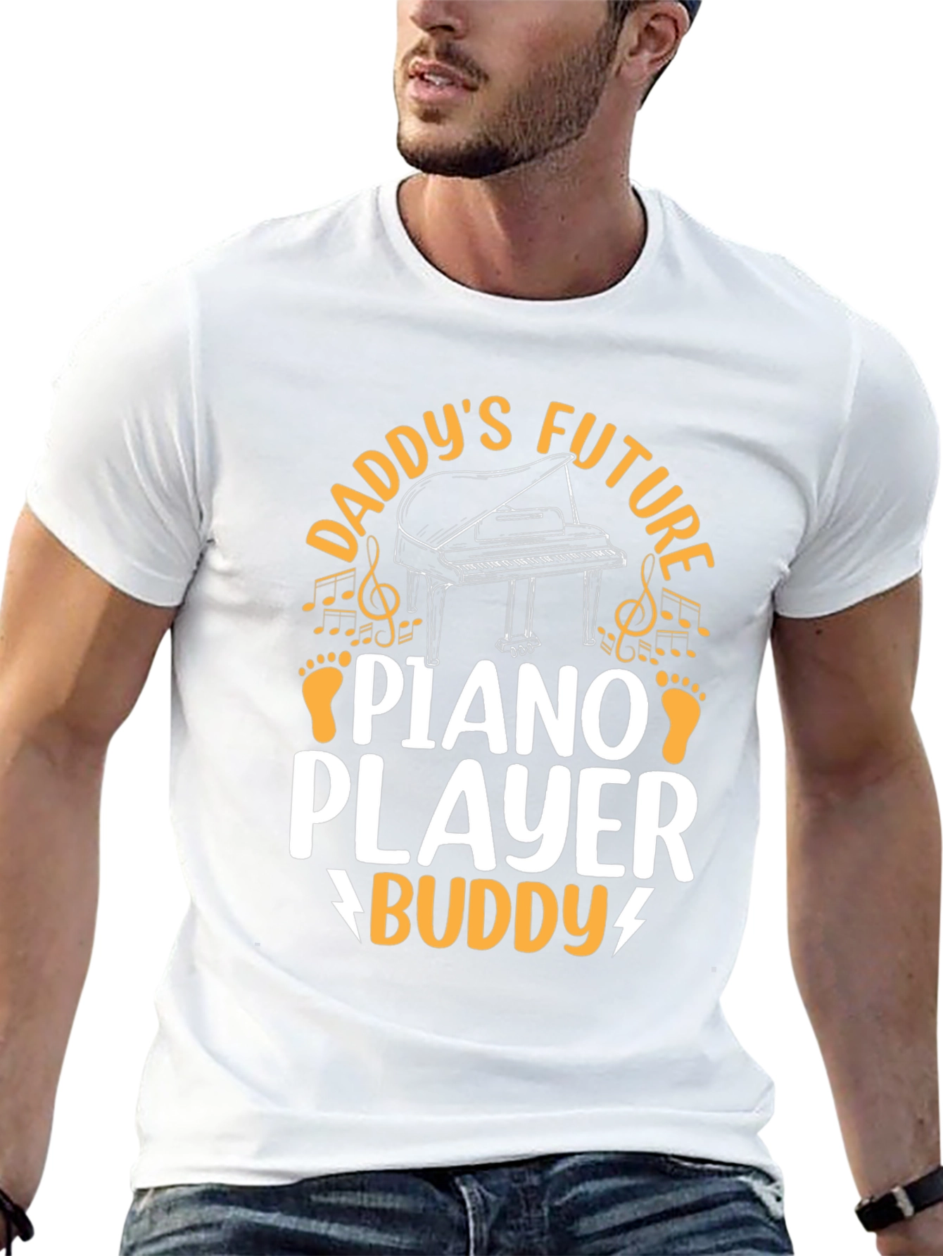Daddys Future Piano Player Buddy Black T-Shirt