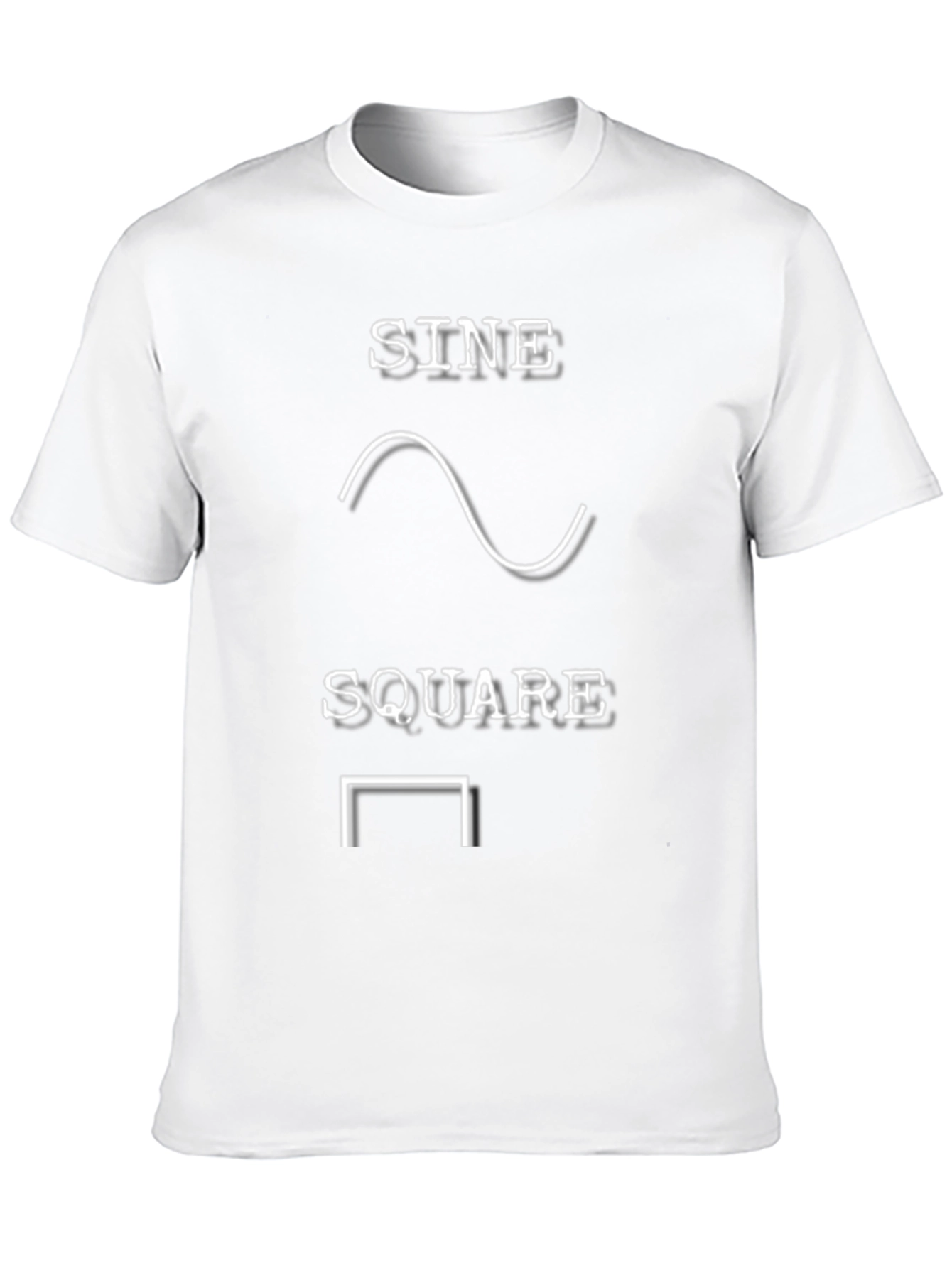 Sine Square Wave Graphic Mens T-Shirt