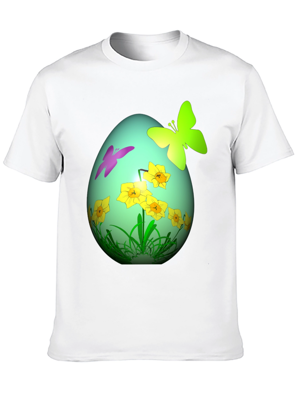 Easter Egg Butterfly Daffodil Graphic Tee