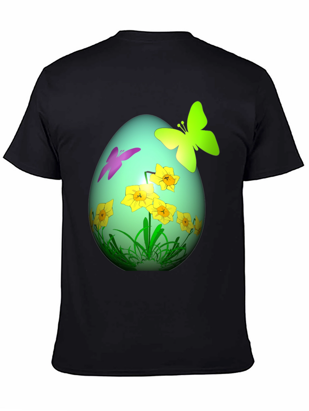 Easter Egg Butterfly Daffodil Graphic Tee