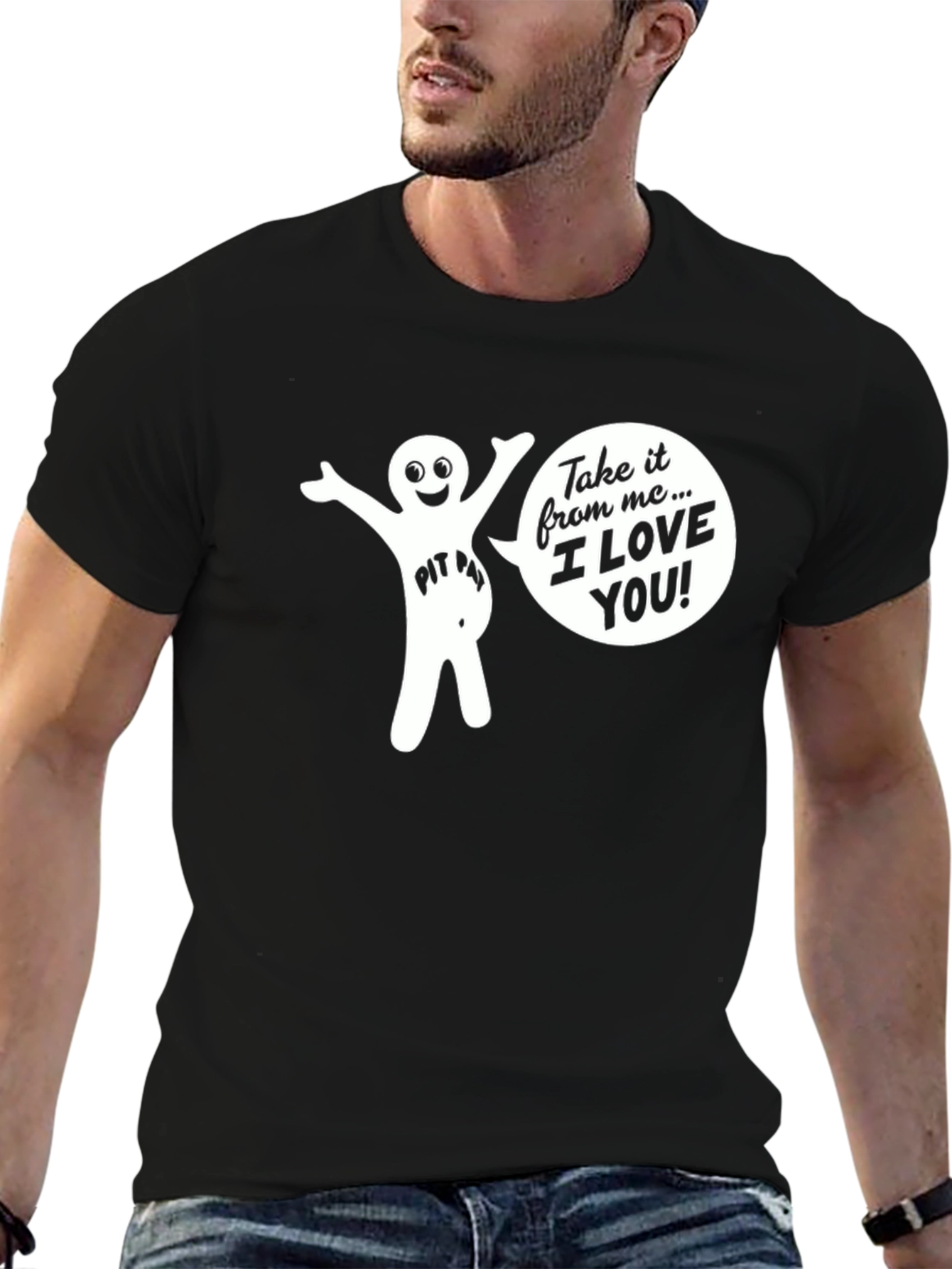 Funny Pit Pat I Love You Graphic T-Shirt