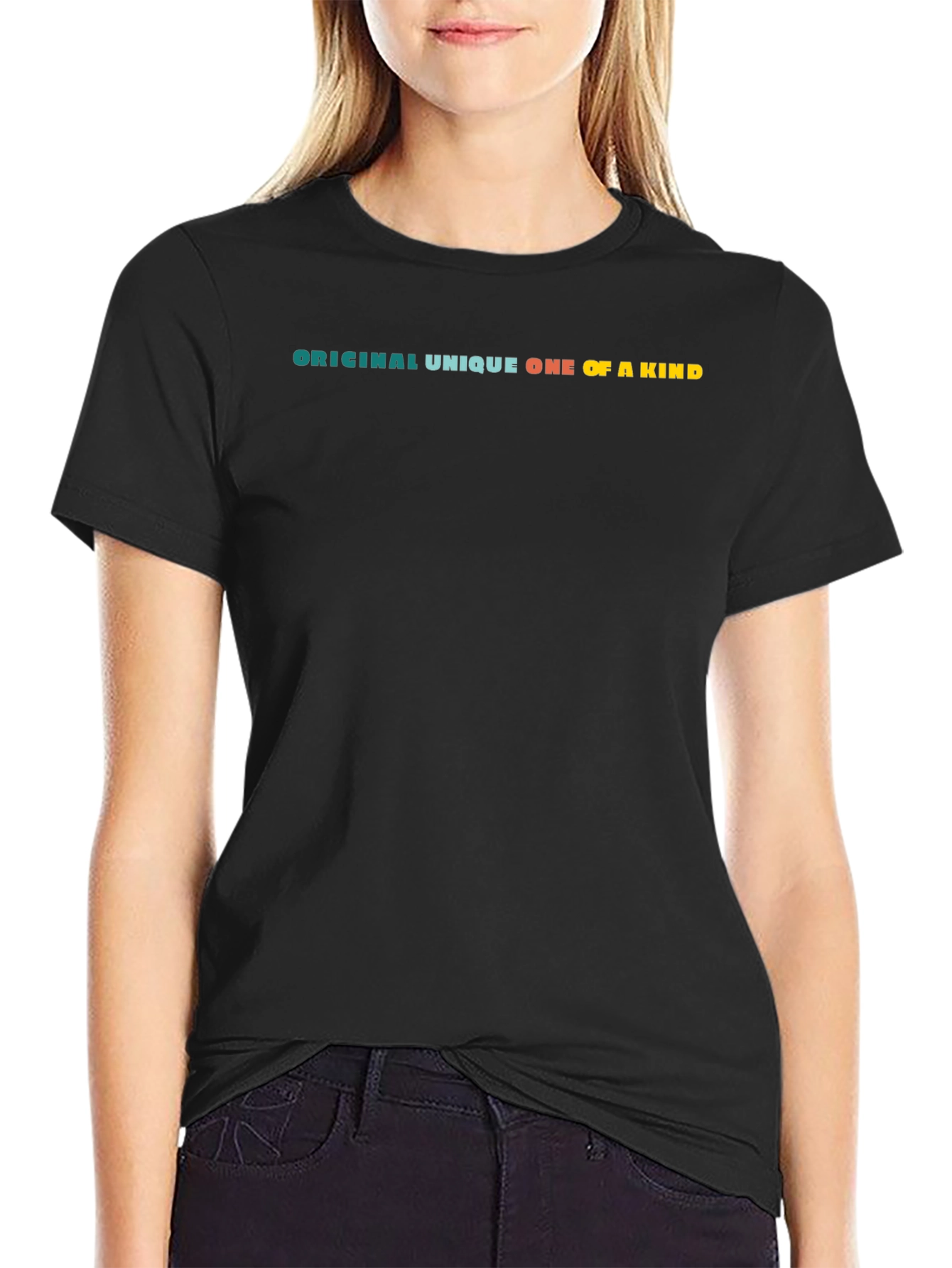 Original Unique One Of A Kind Black Tee