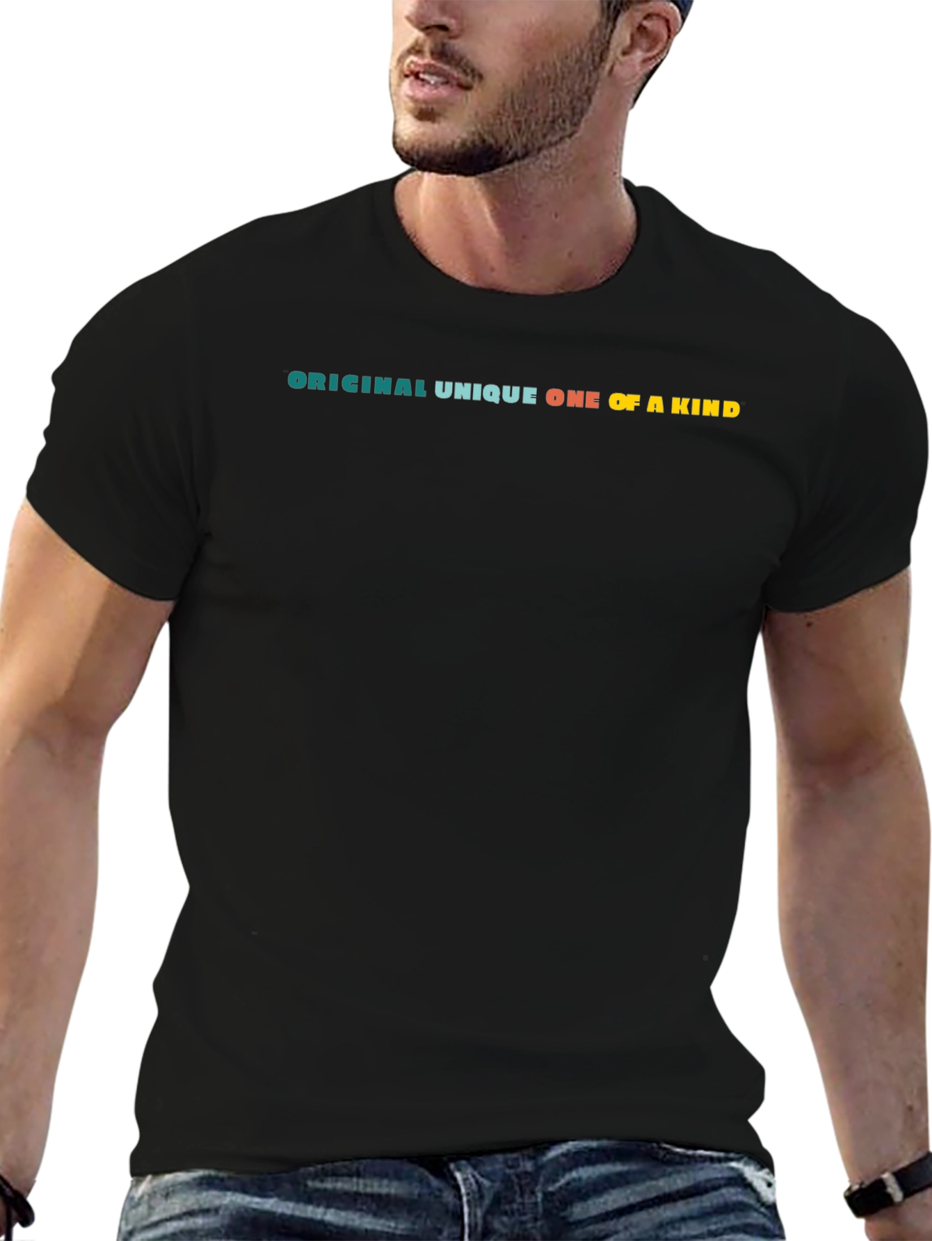Original Unique One Of A Kind Black Tee