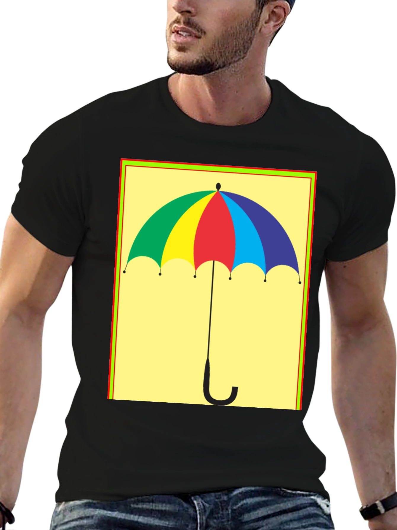 Rainbow Umbrella Graphic Tee