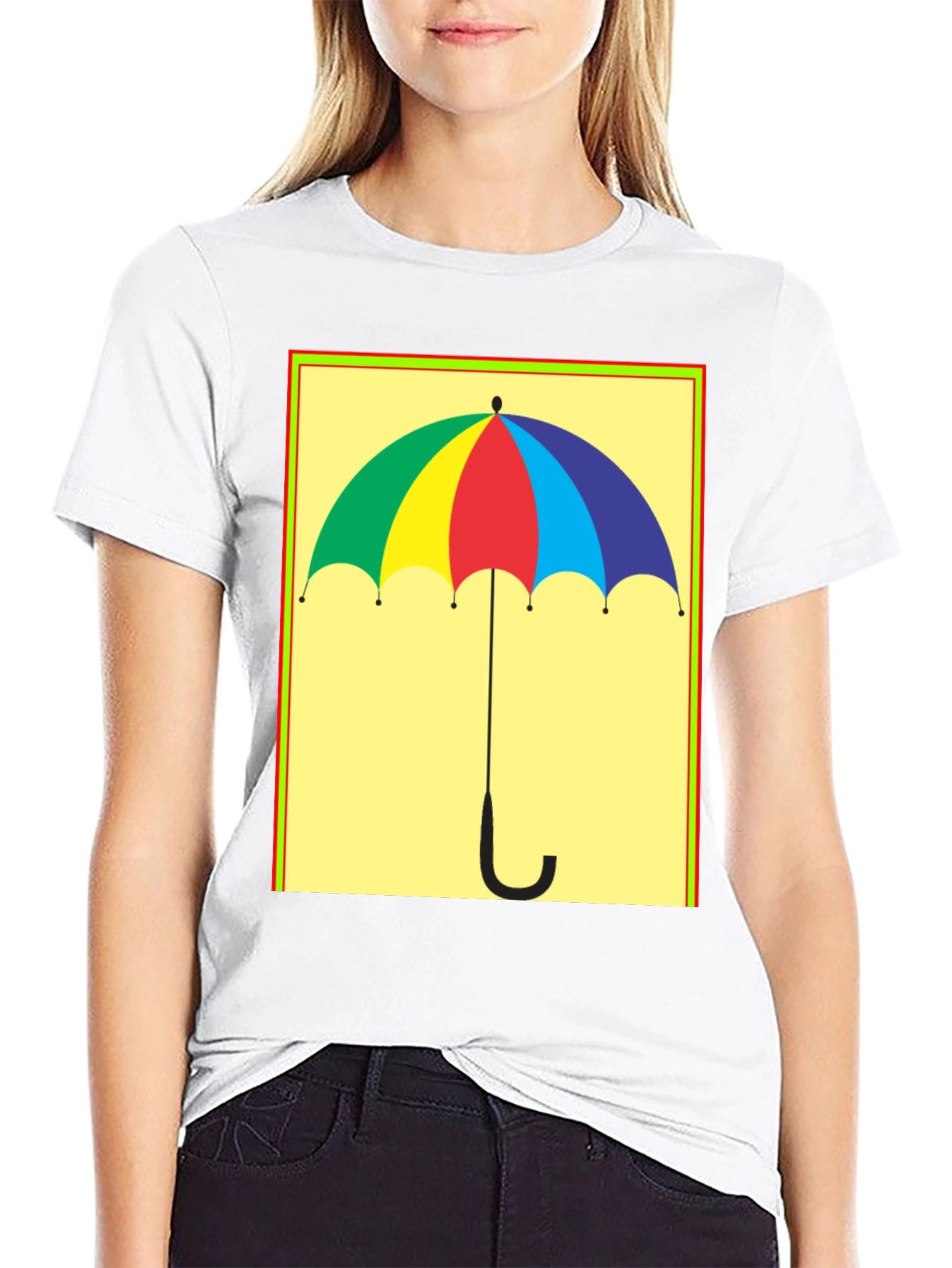Rainbow Umbrella Graphic Tee