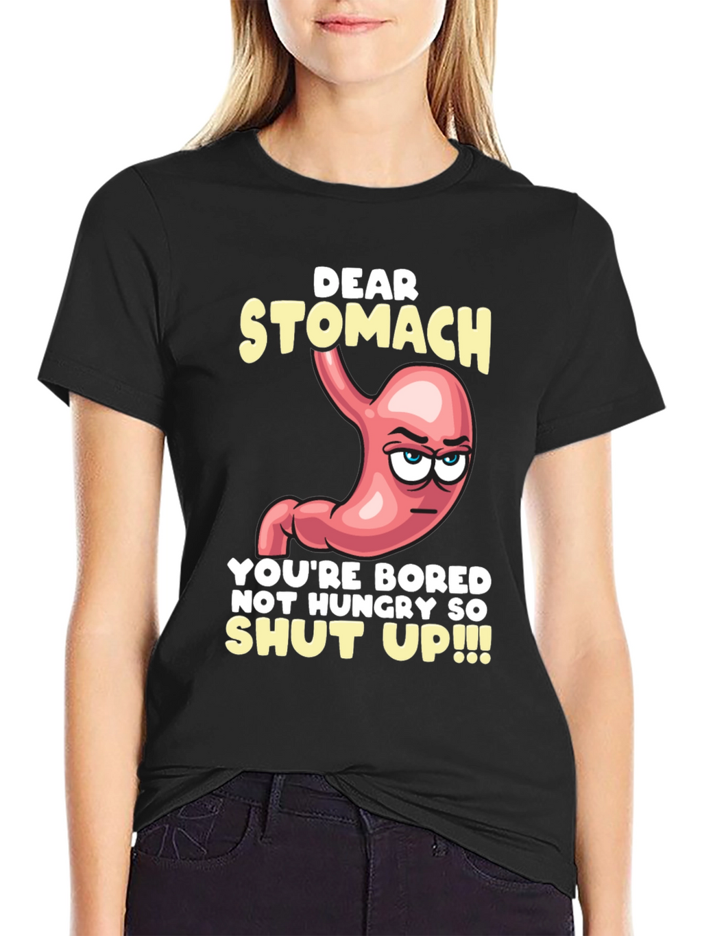 Dear Stomach Funny Graphic T-Shirt
