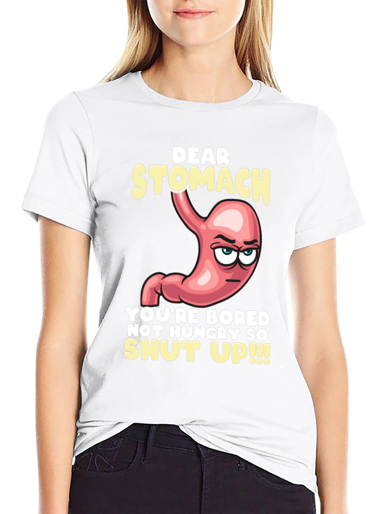 Dear Stomach Funny Graphic T-Shirt