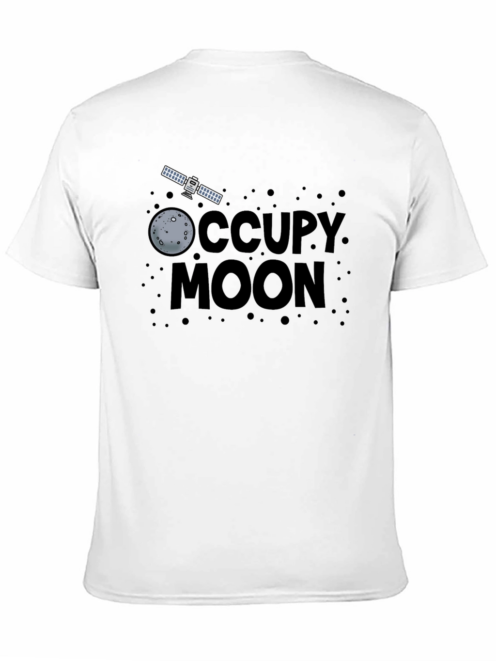 Occupy Moon Graphic Tee - Black Cotton T-Shirt