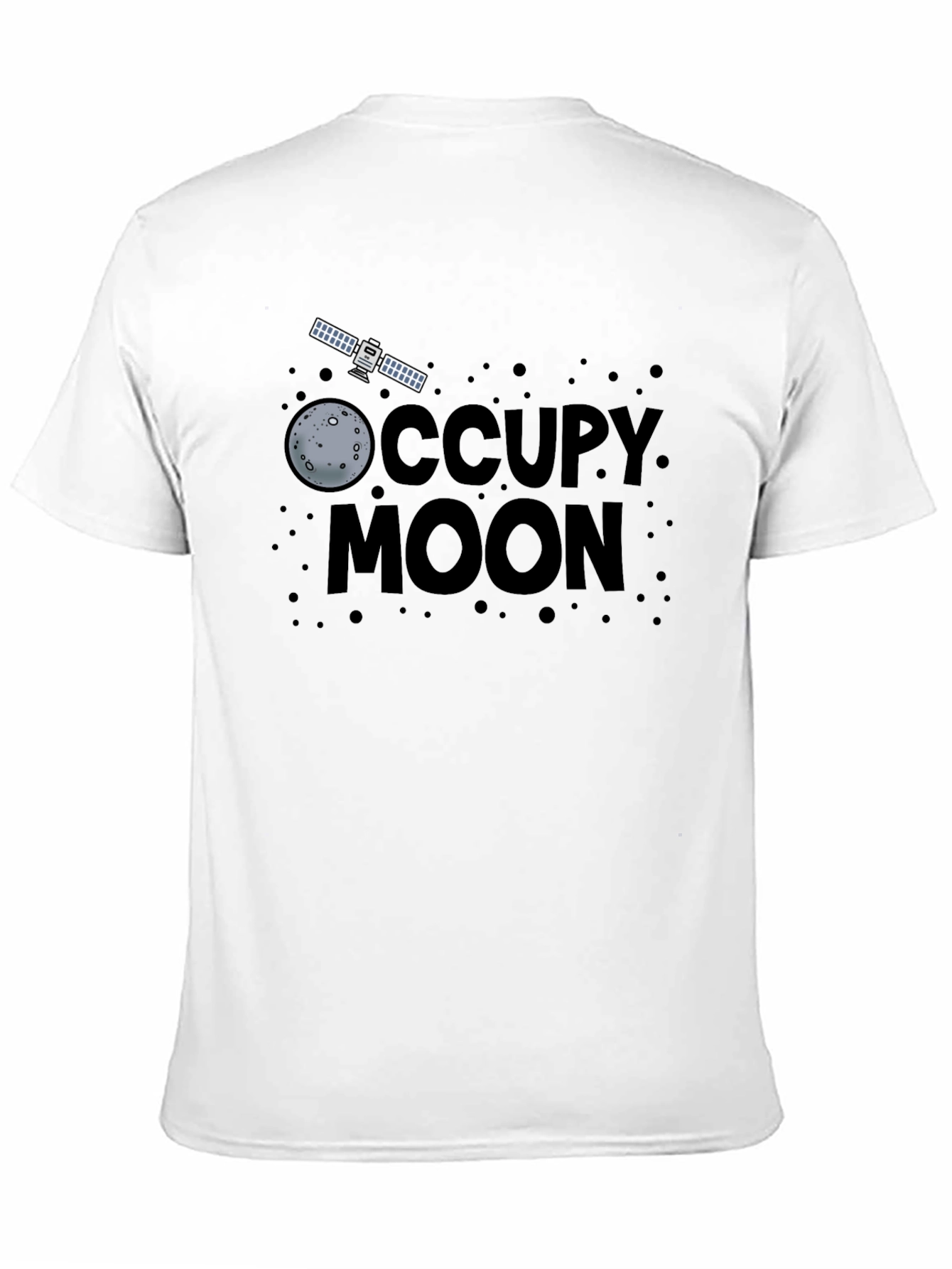 Occupy Moon Graphic Tee - Black Cotton T-Shirt