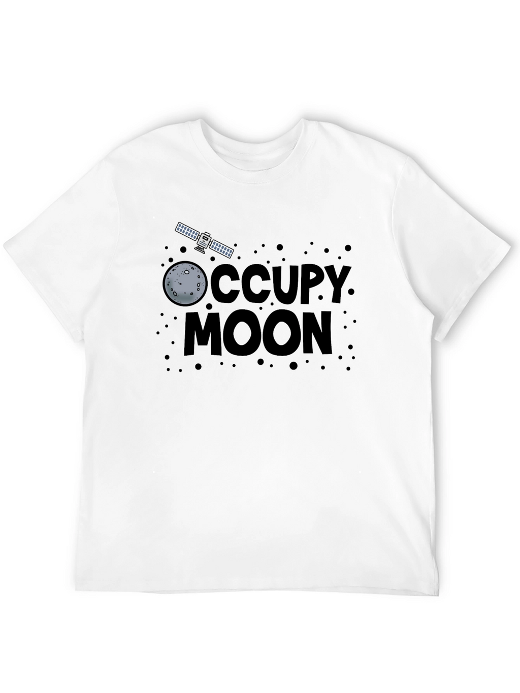 Occupy Moon Graphic Tee - Black Cotton T-Shirt