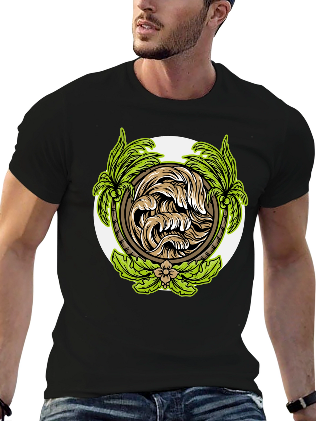 Tropical Wave Graphic T-Shirt