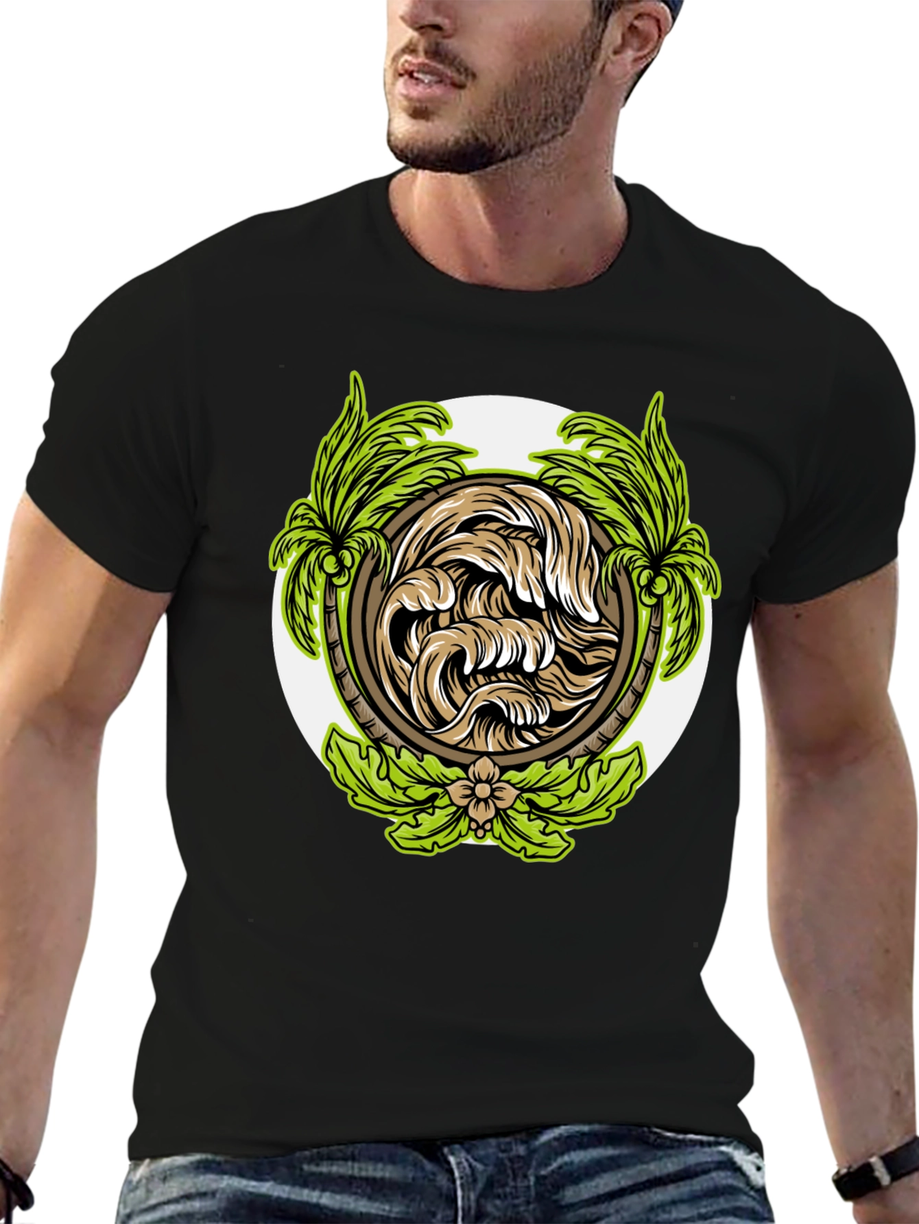Tropical Wave Graphic T-Shirt