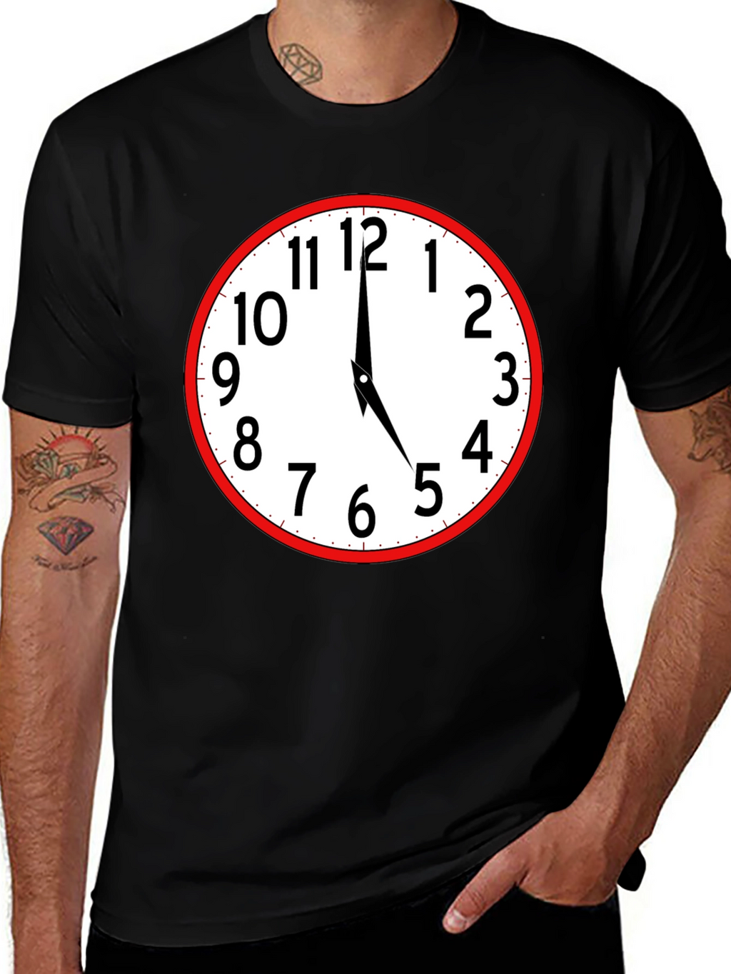 Clock Face Graphic T-Shirt