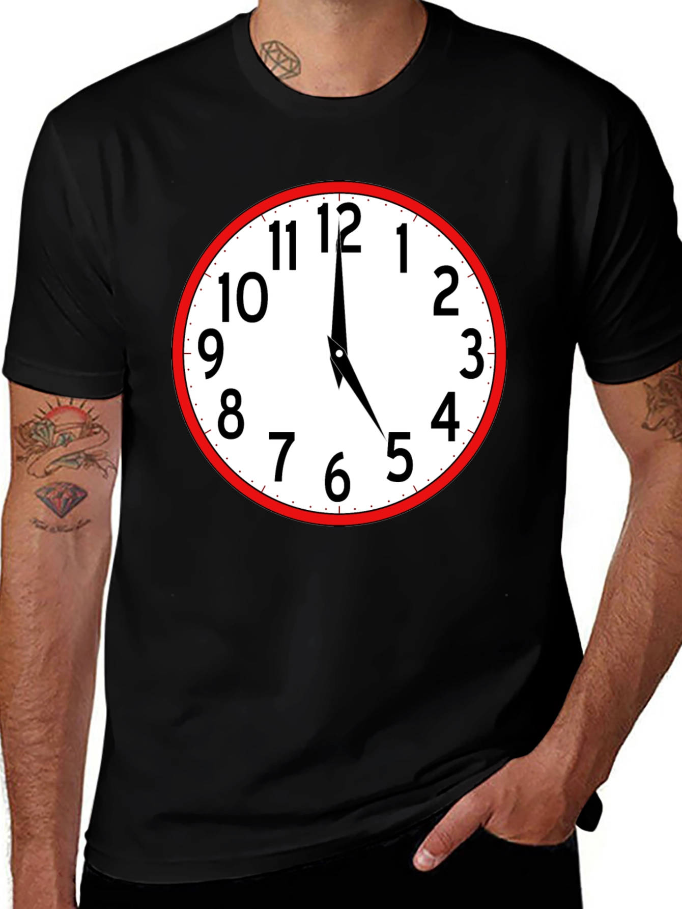 Clock Face Graphic T-Shirt