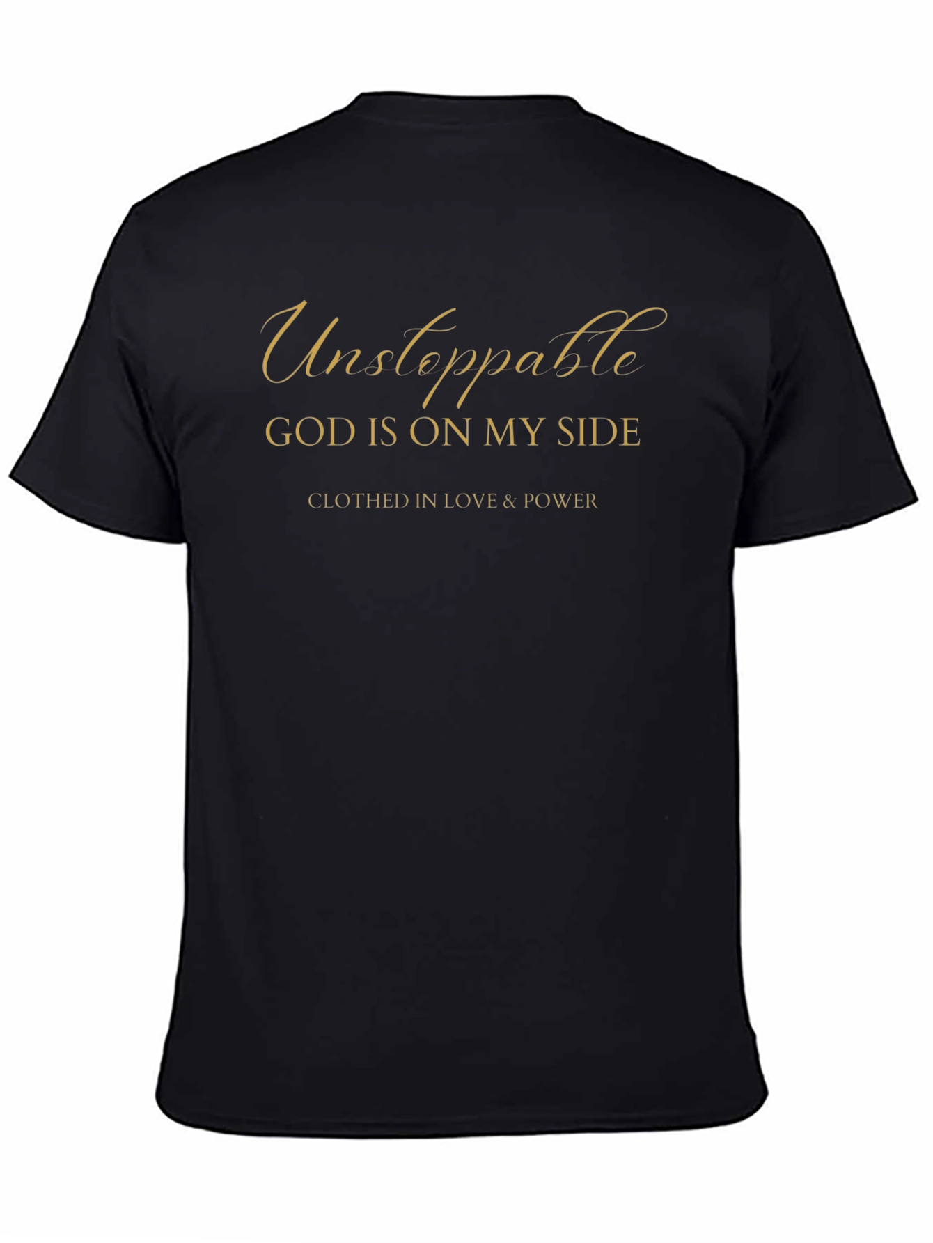Unstoppable God Graphic Tee - Black Christian T-Shirt
