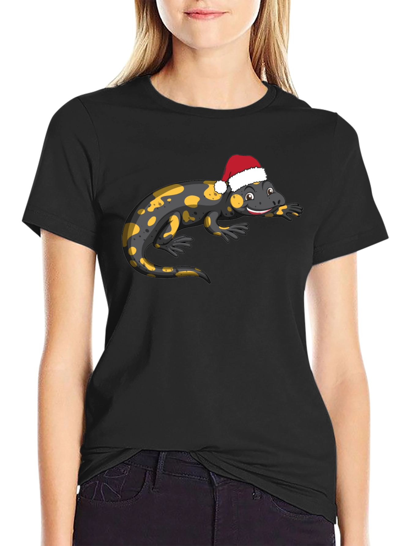Salamander Santa Hat T-Shirt