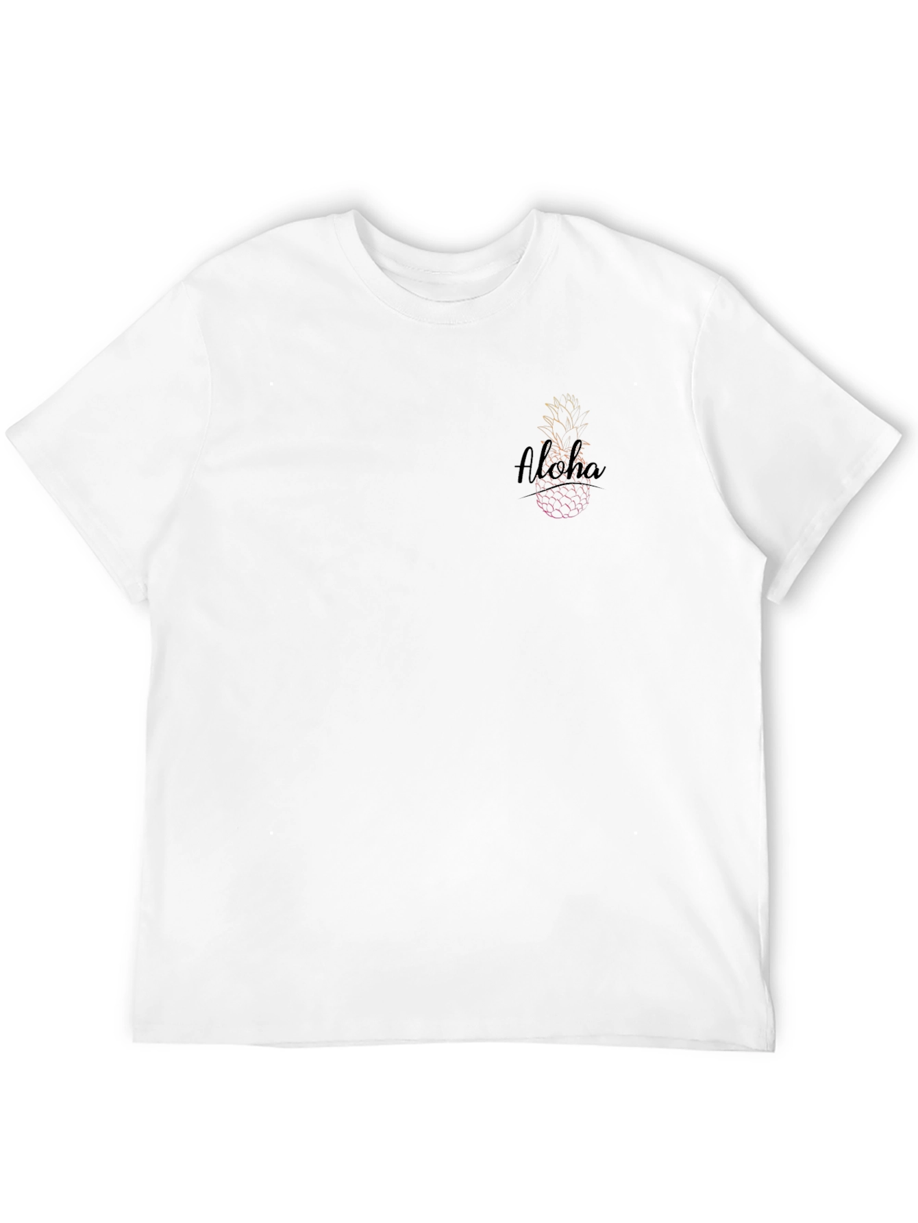 Aloha Pineapple Graphic Tee - Black Casual Shirt