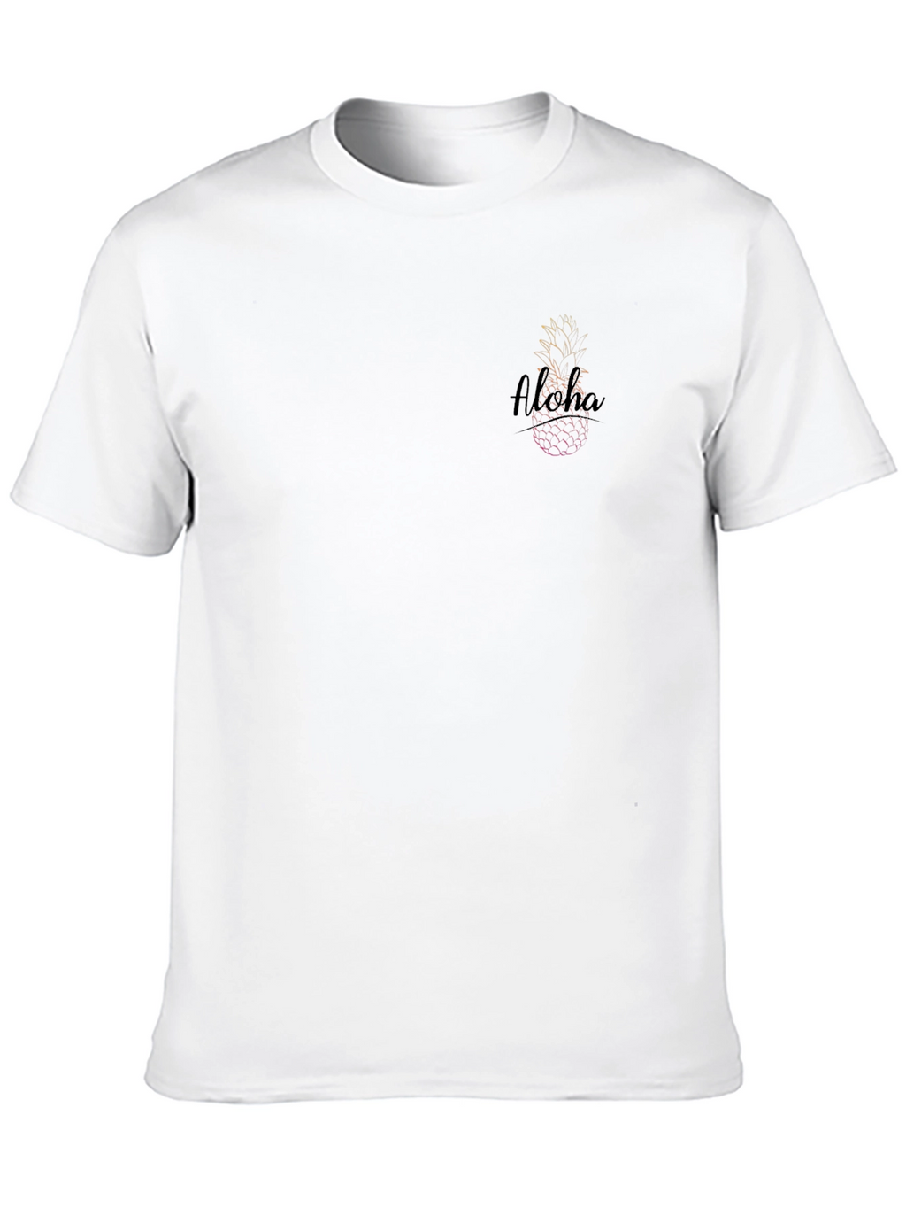 Aloha Pineapple Graphic Tee - Black Casual Shirt
