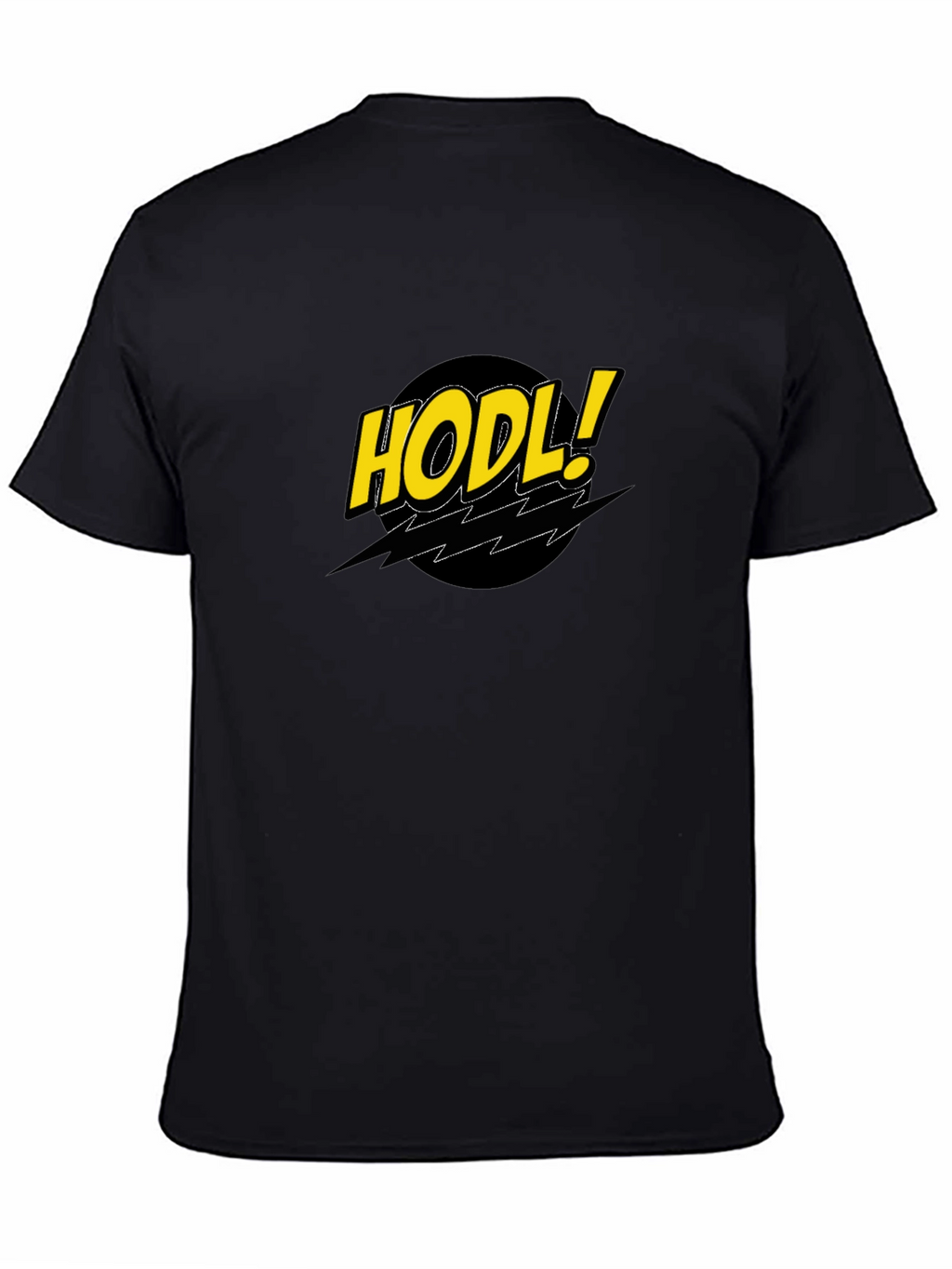 HODL! Comic Style Black Crypto T-Shirt