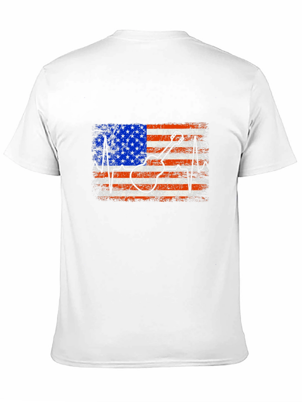 American Flag Guitar T-Shirt
