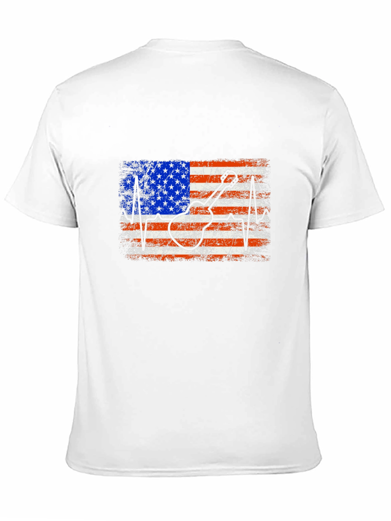 American Flag Guitar T-Shirt