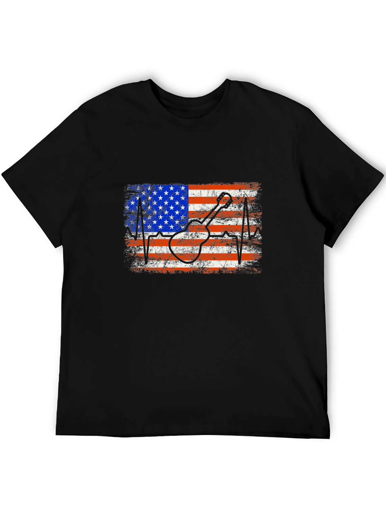 American Flag Guitar T-Shirt