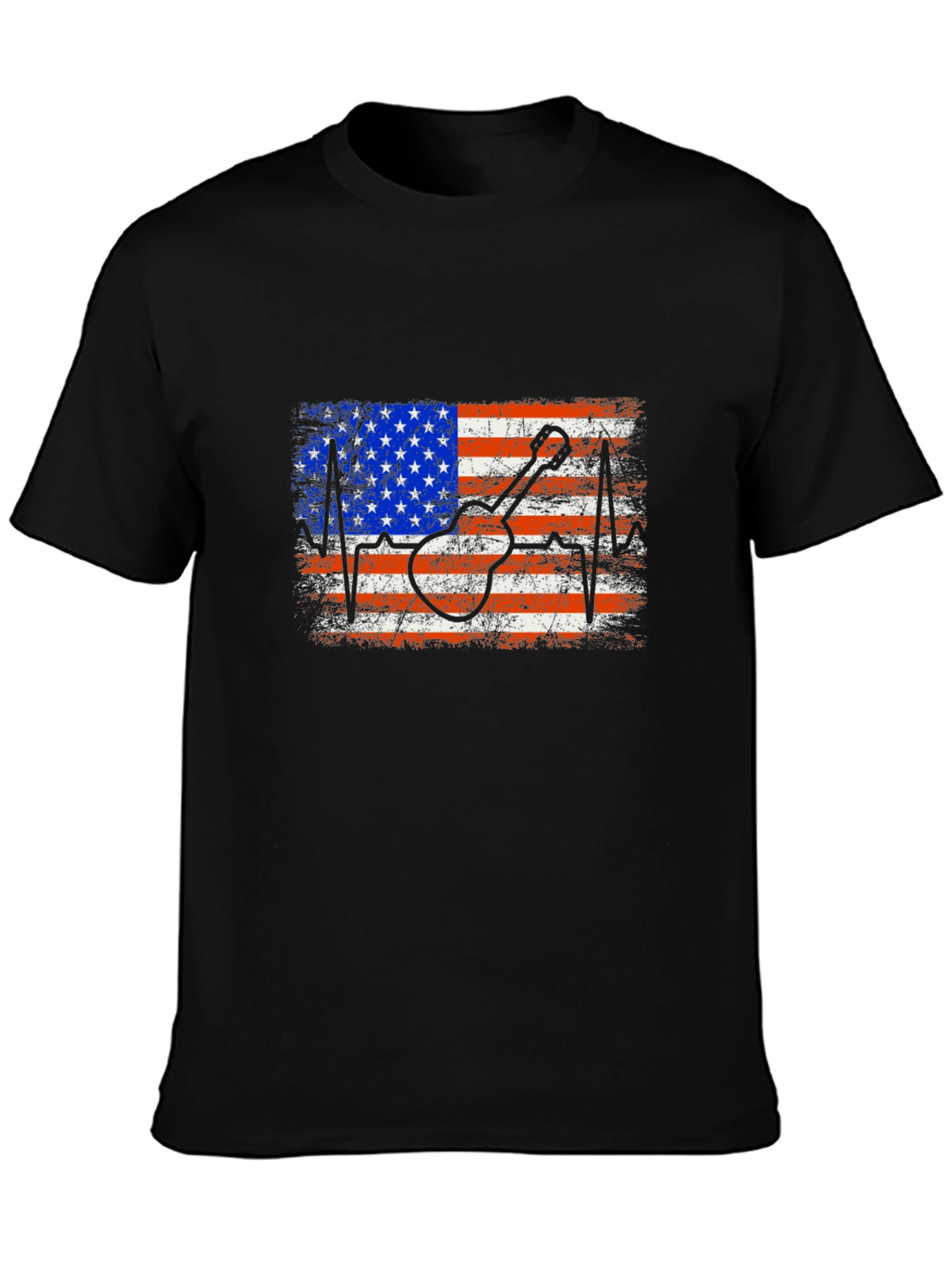 American Flag Guitar T-Shirt