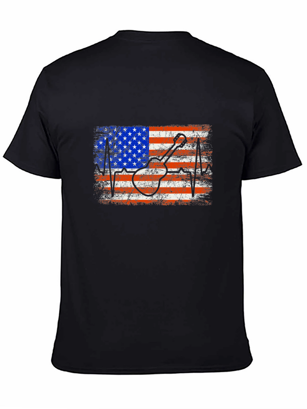 American Flag Guitar T-Shirt
