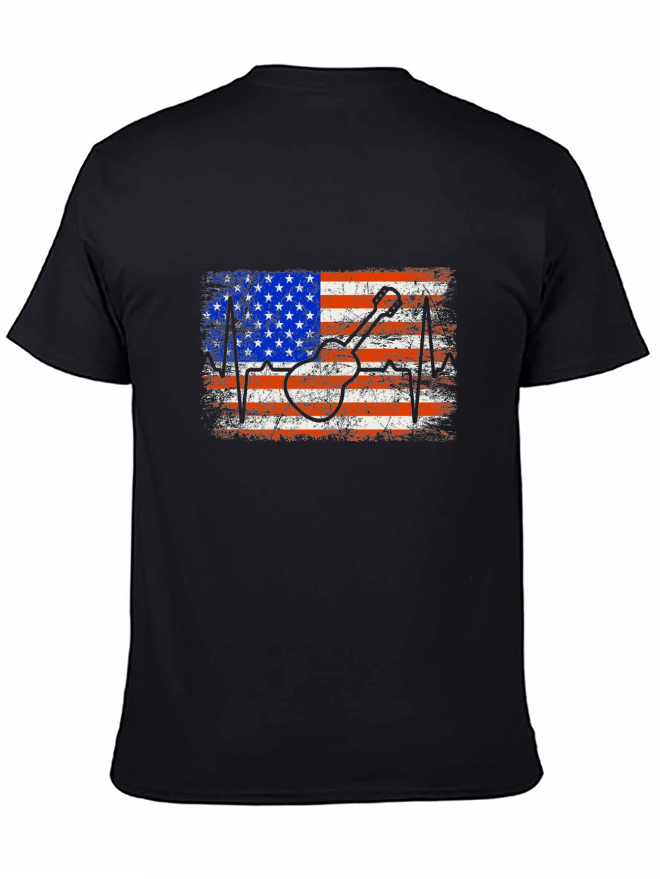American Flag Guitar T-Shirt