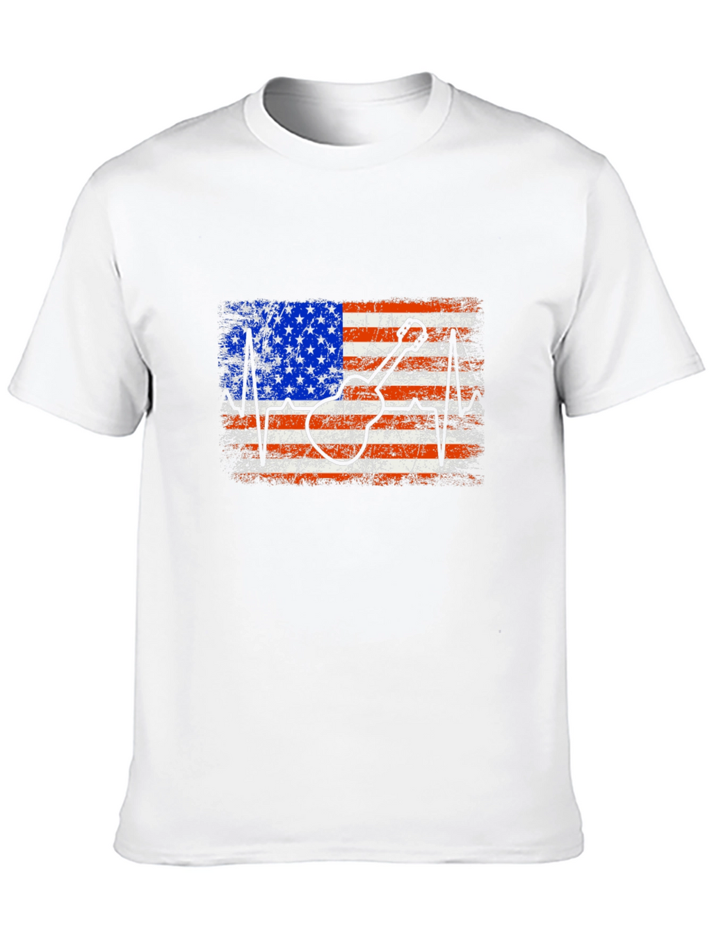 American Flag Guitar T-Shirt