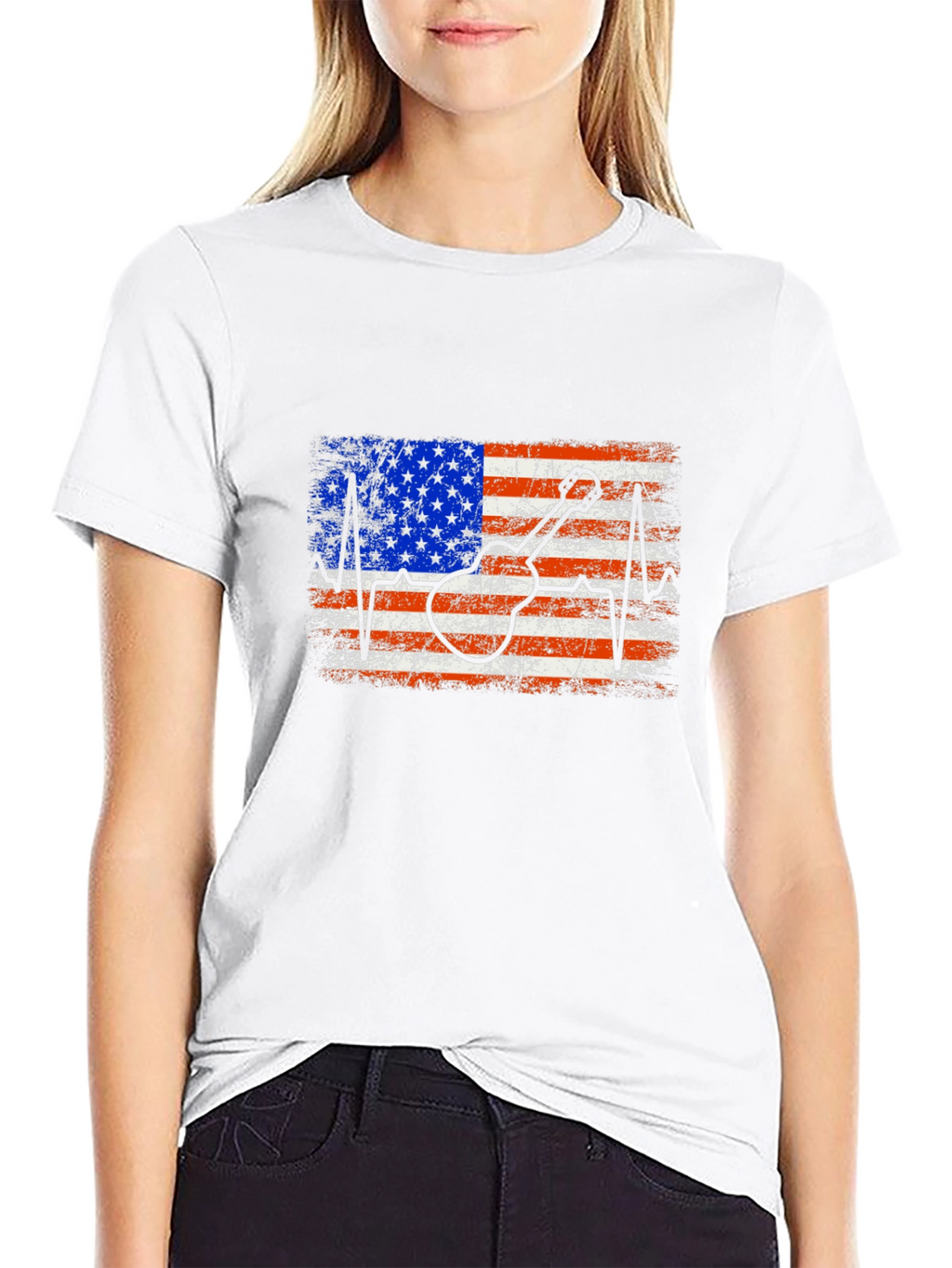 American Flag Guitar T-Shirt