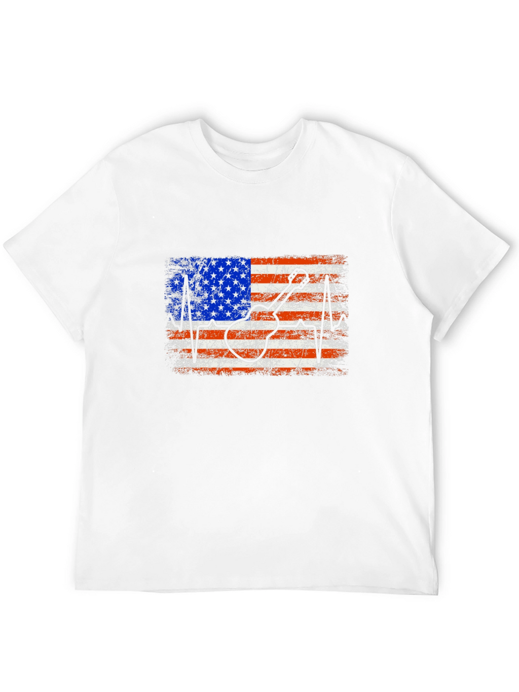 American Flag Guitar T-Shirt