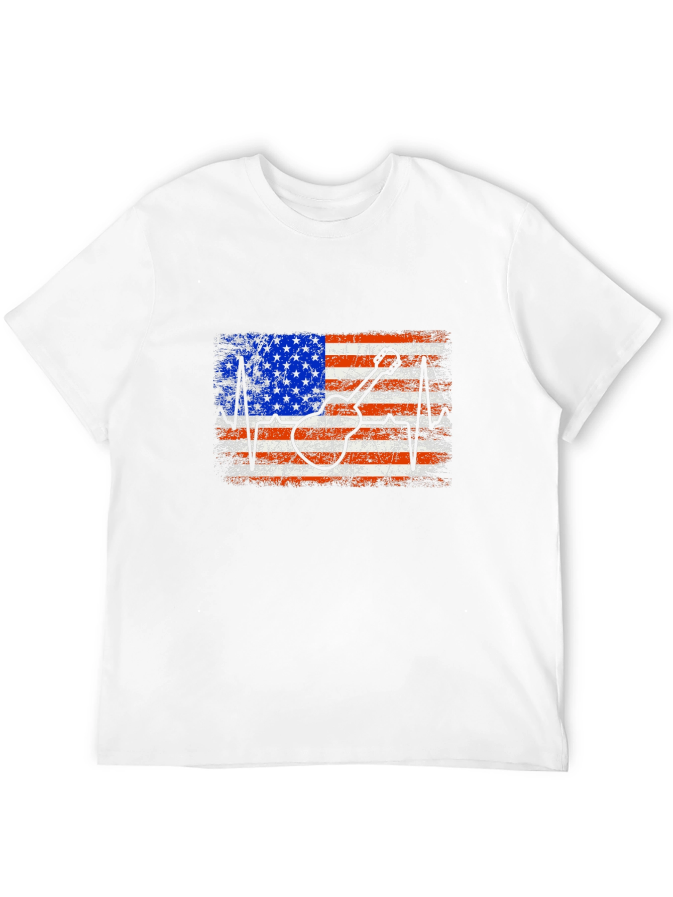 American Flag Guitar T-Shirt