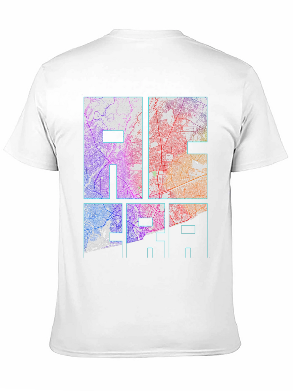 City Map Graphic Tee - Black Unisex T-Shirt