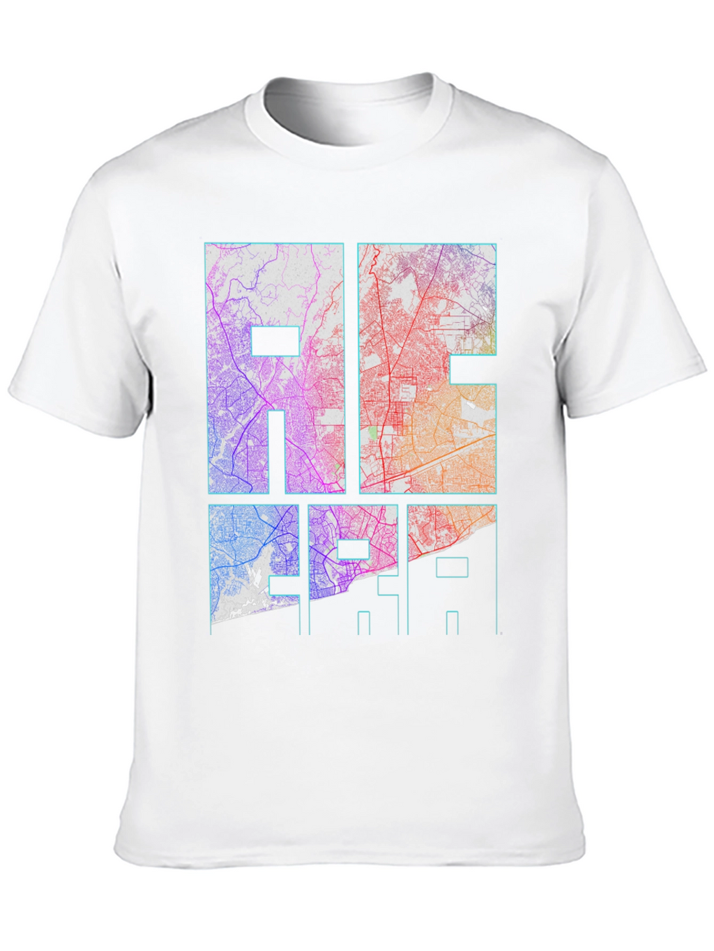 City Map Graphic Tee - Black Unisex T-Shirt