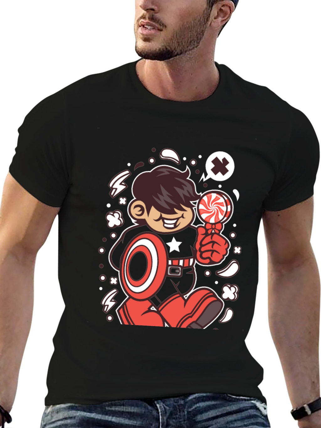 Cartoon Superhero T-Shirt