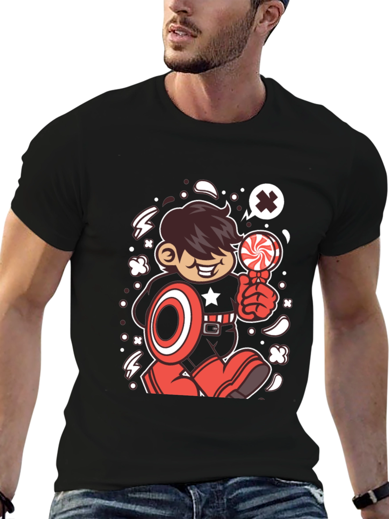 Cartoon Superhero T-Shirt