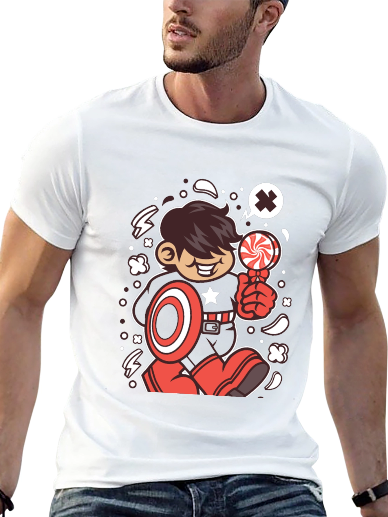 Cartoon Superhero T-Shirt