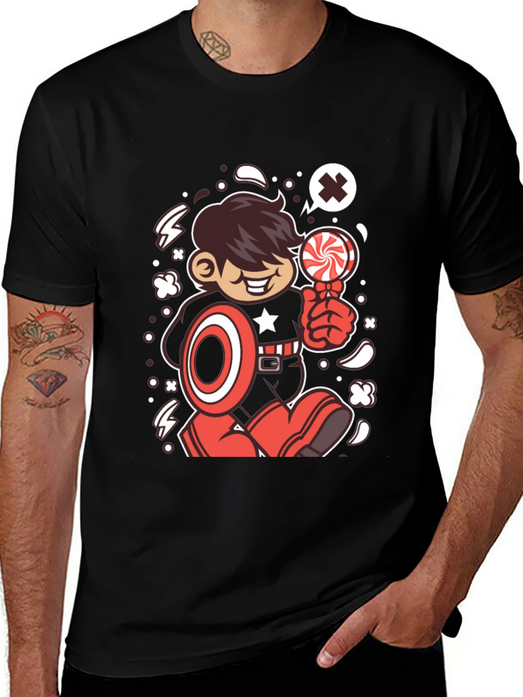 Cartoon Superhero T-Shirt