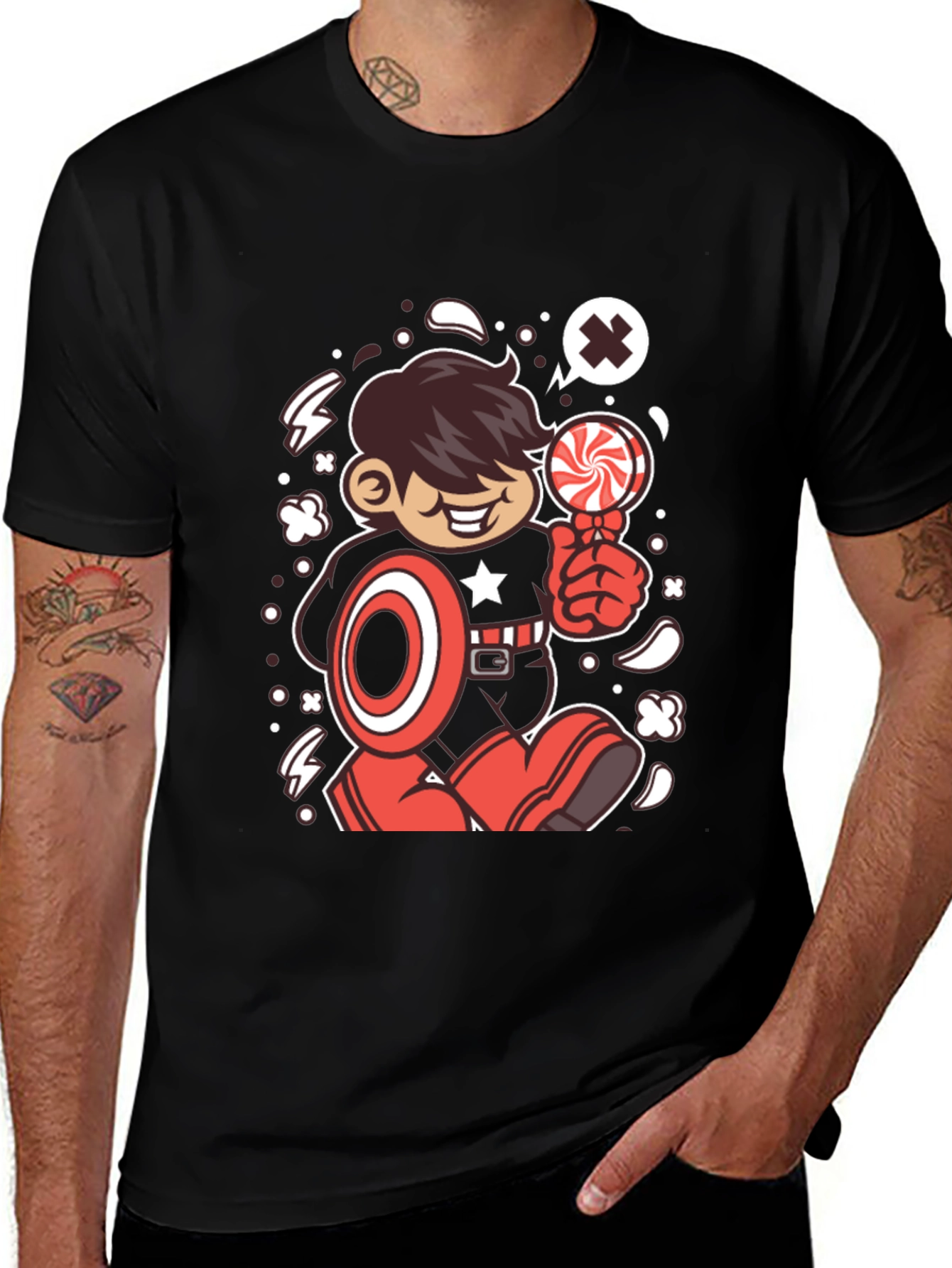 Cartoon Superhero T-Shirt
