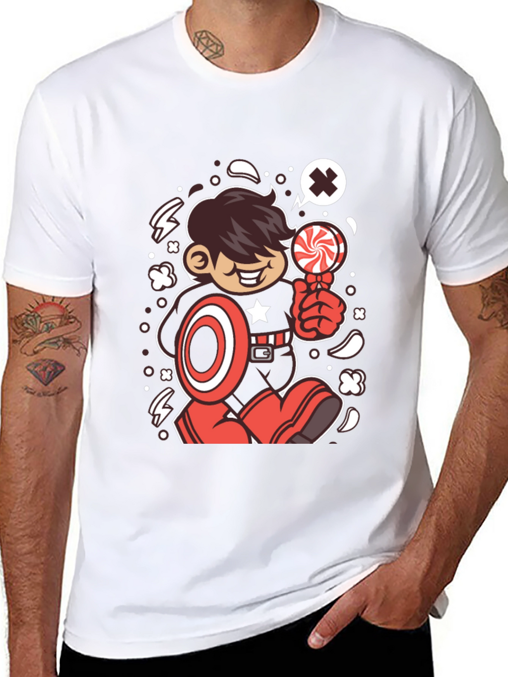 Cartoon Superhero T-Shirt