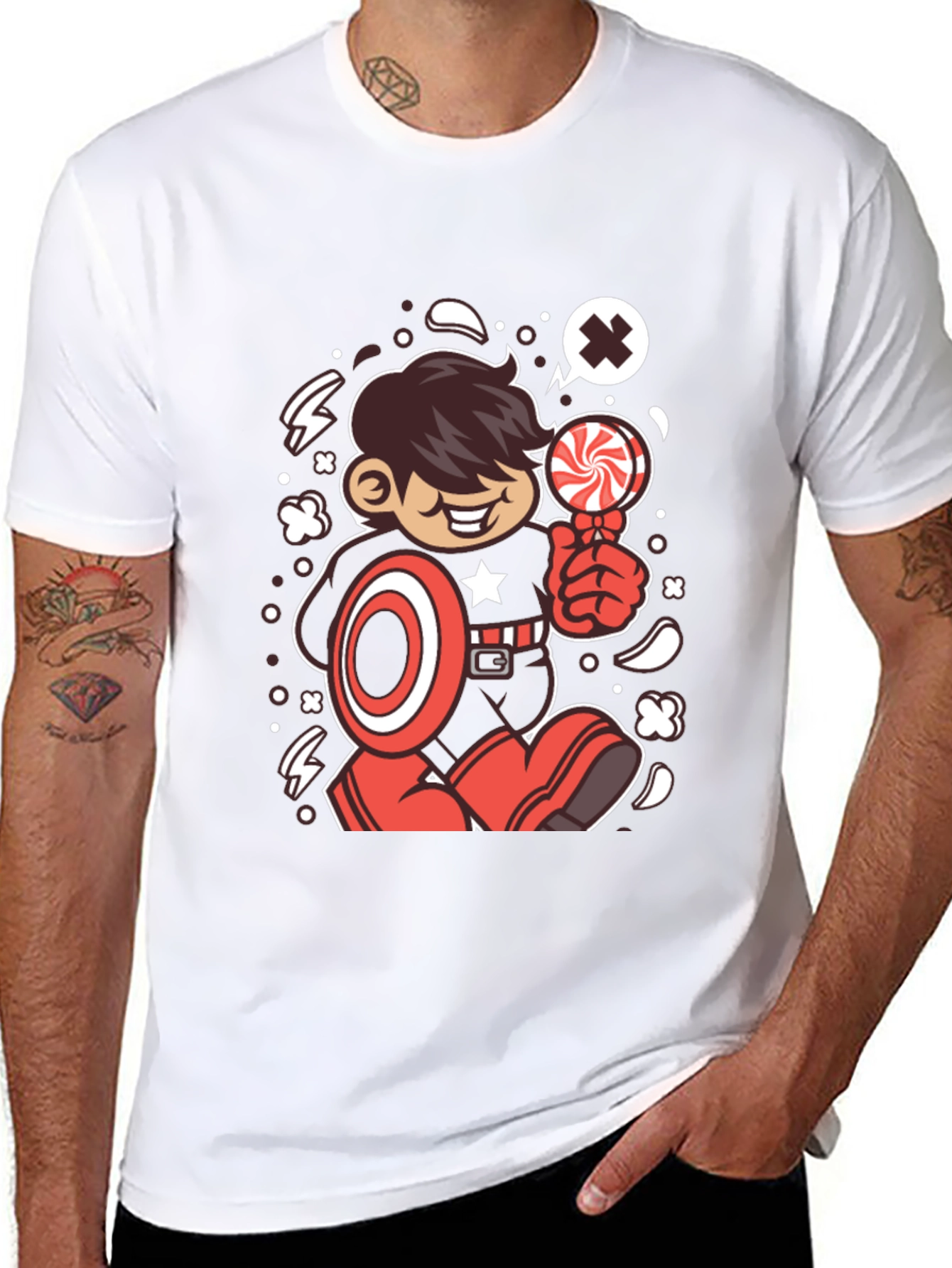 Cartoon Superhero T-Shirt