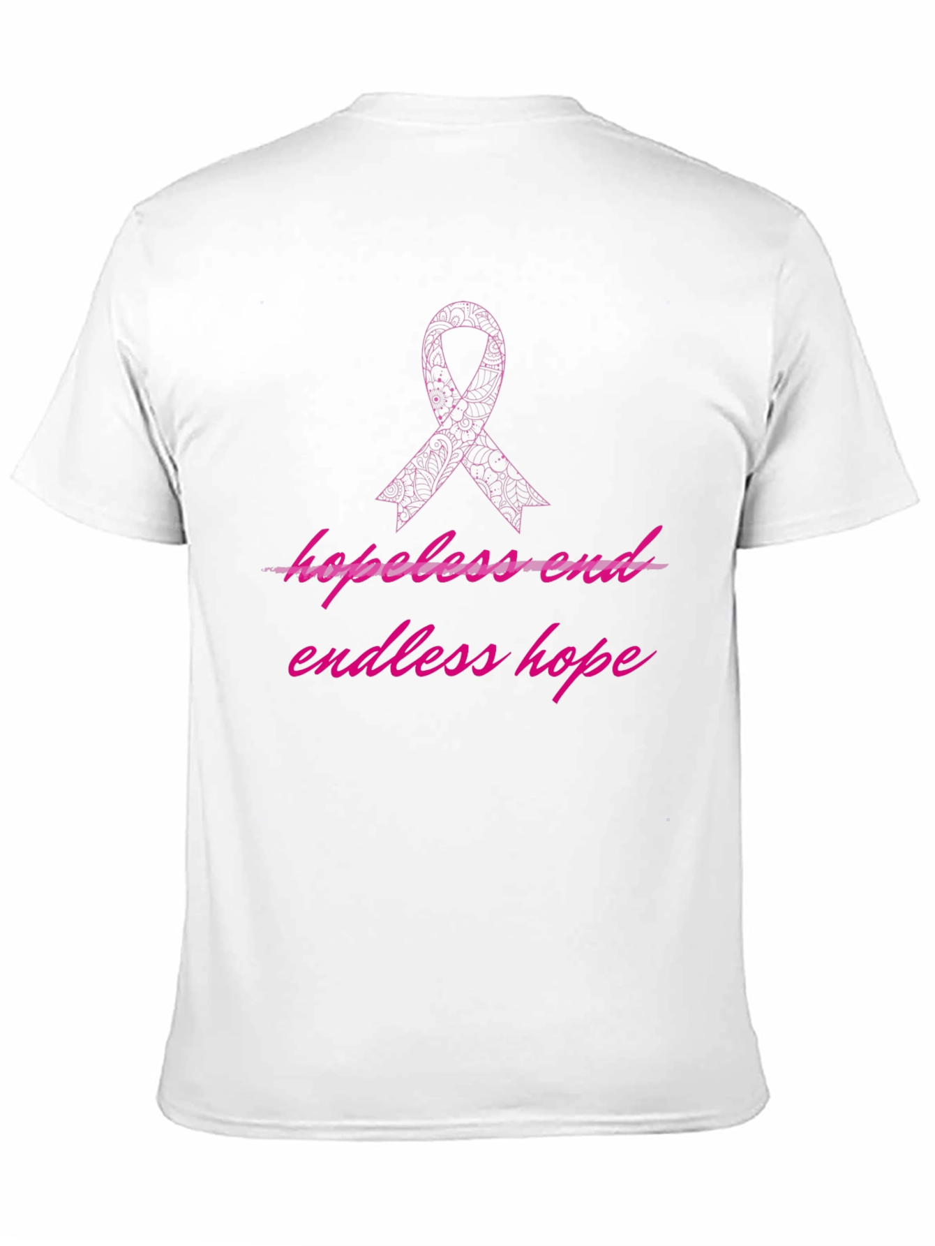 Endless Hope Ribbon Graphic Tee - Black