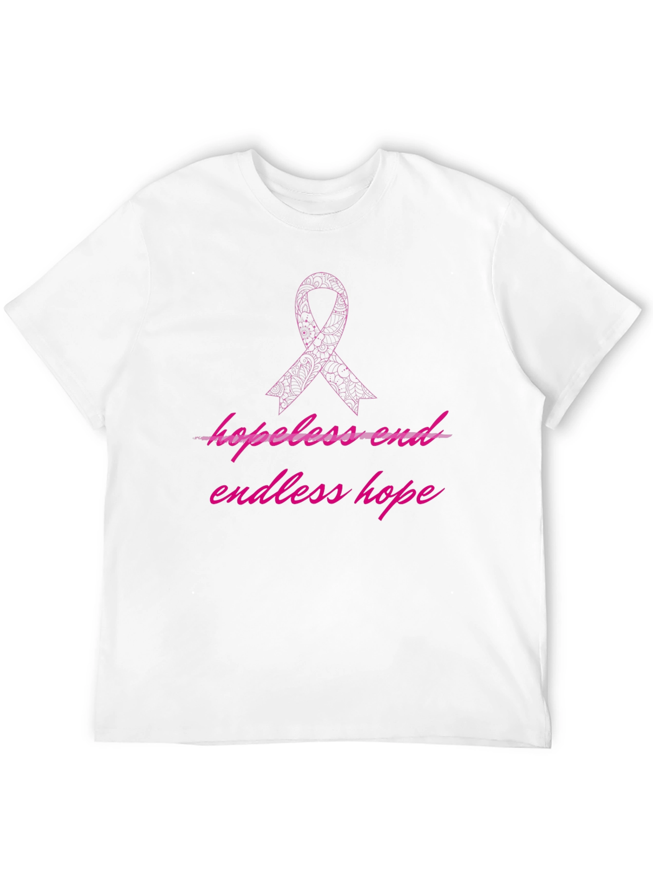 Endless Hope Ribbon Graphic Tee - Black